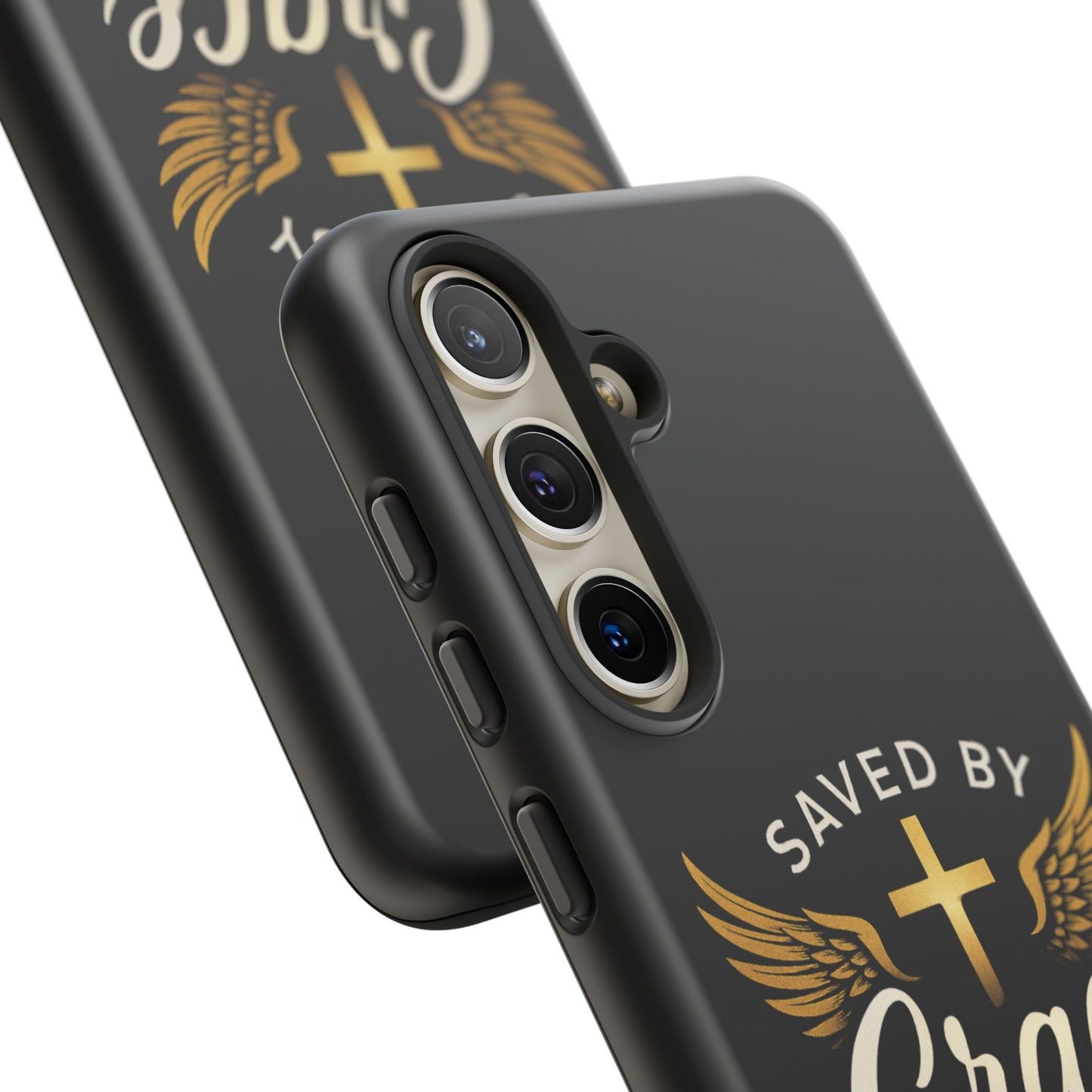 Christian Phone Case - Saved by Grace Design, Unique Gift for Believers, Inspirational Accessory, Stylish Christian Decor