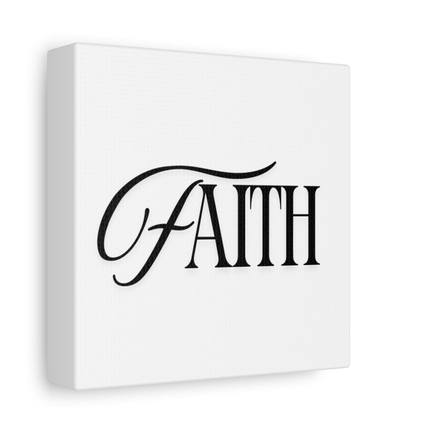 Faith typography wall art Canvas | Matte stretched 1.25"