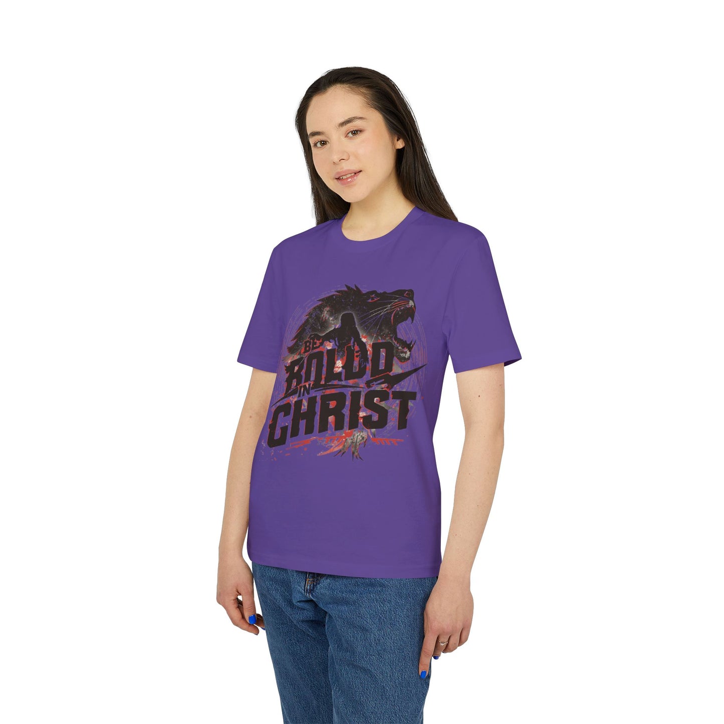 Wolf Silhouette Faith Graphic T-shirt | Distressed Battle Cry Tee