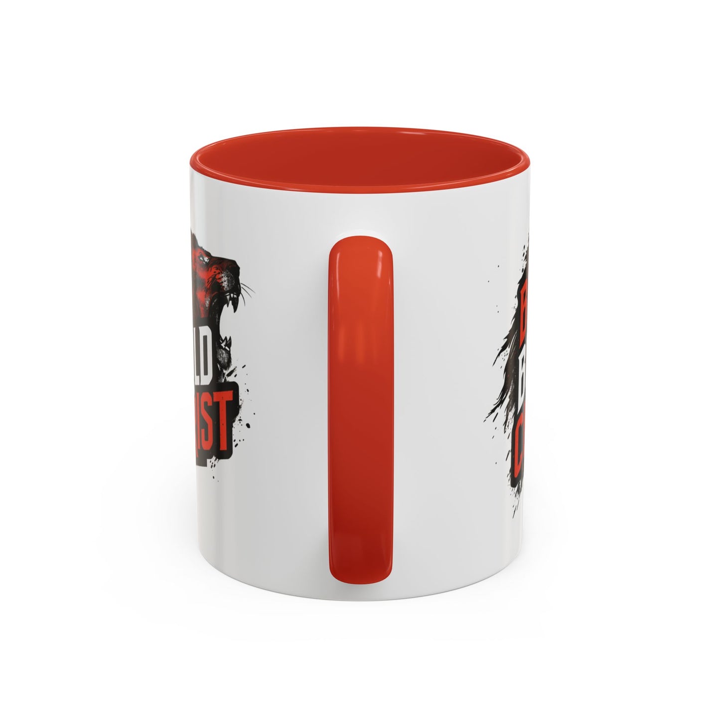 Be Bold in Christ Mug | Christian Faith Coffee Mug, Wolf Graphic Accent Mug