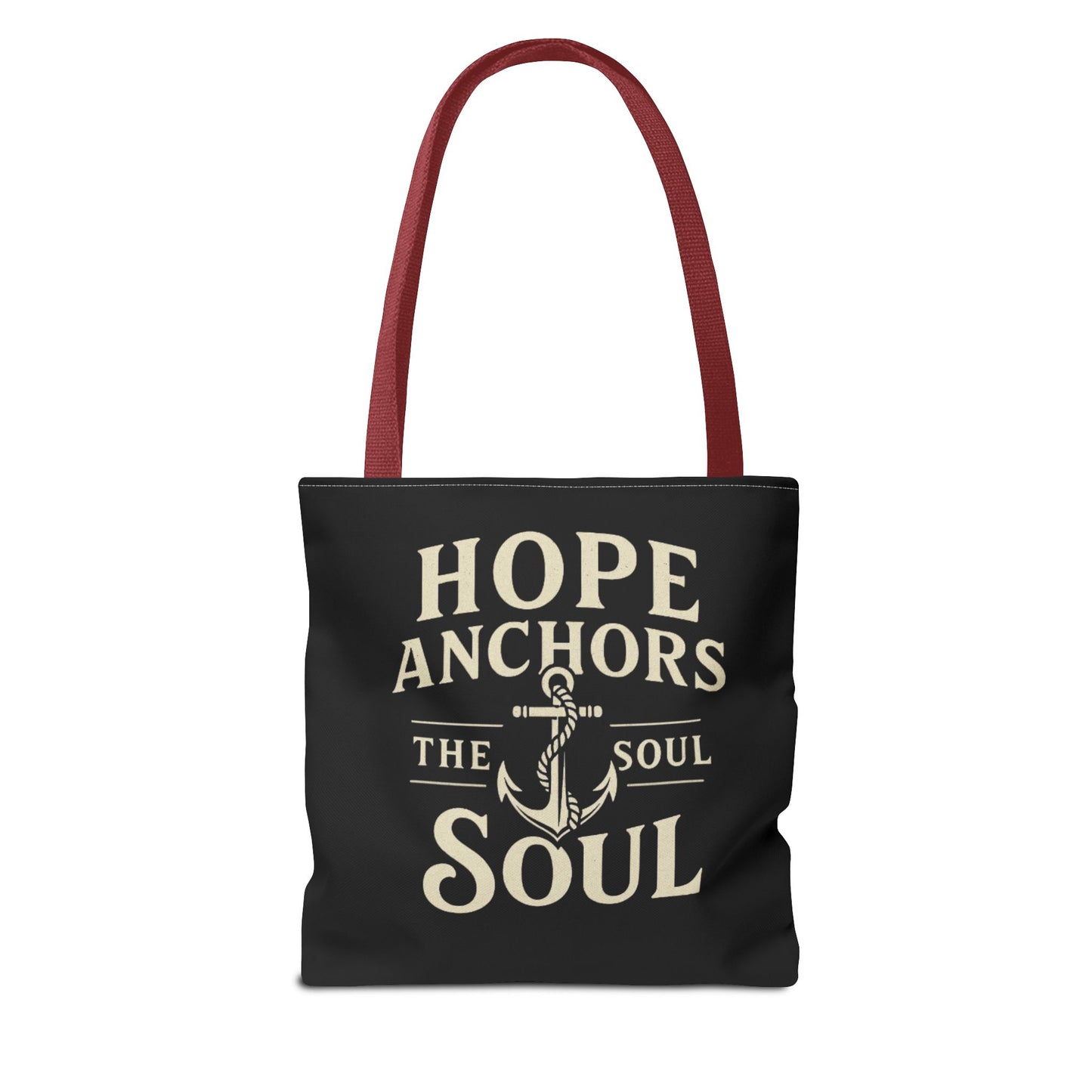 Inspirational Tote Bag - Hope Anchors the Soul, Everyday Use, Beach Bag, Travel Companion