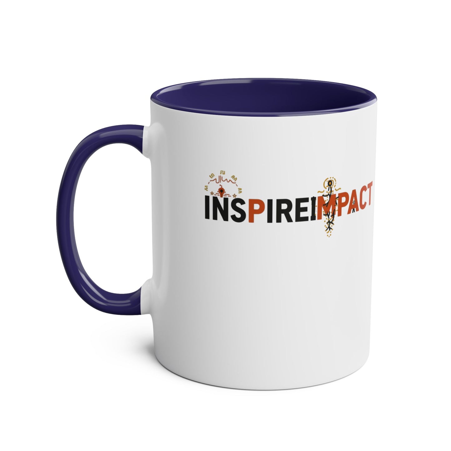 Inspire Impact Mug | Two-Tone 11oz Coffee Mug, Red Interior and Handle