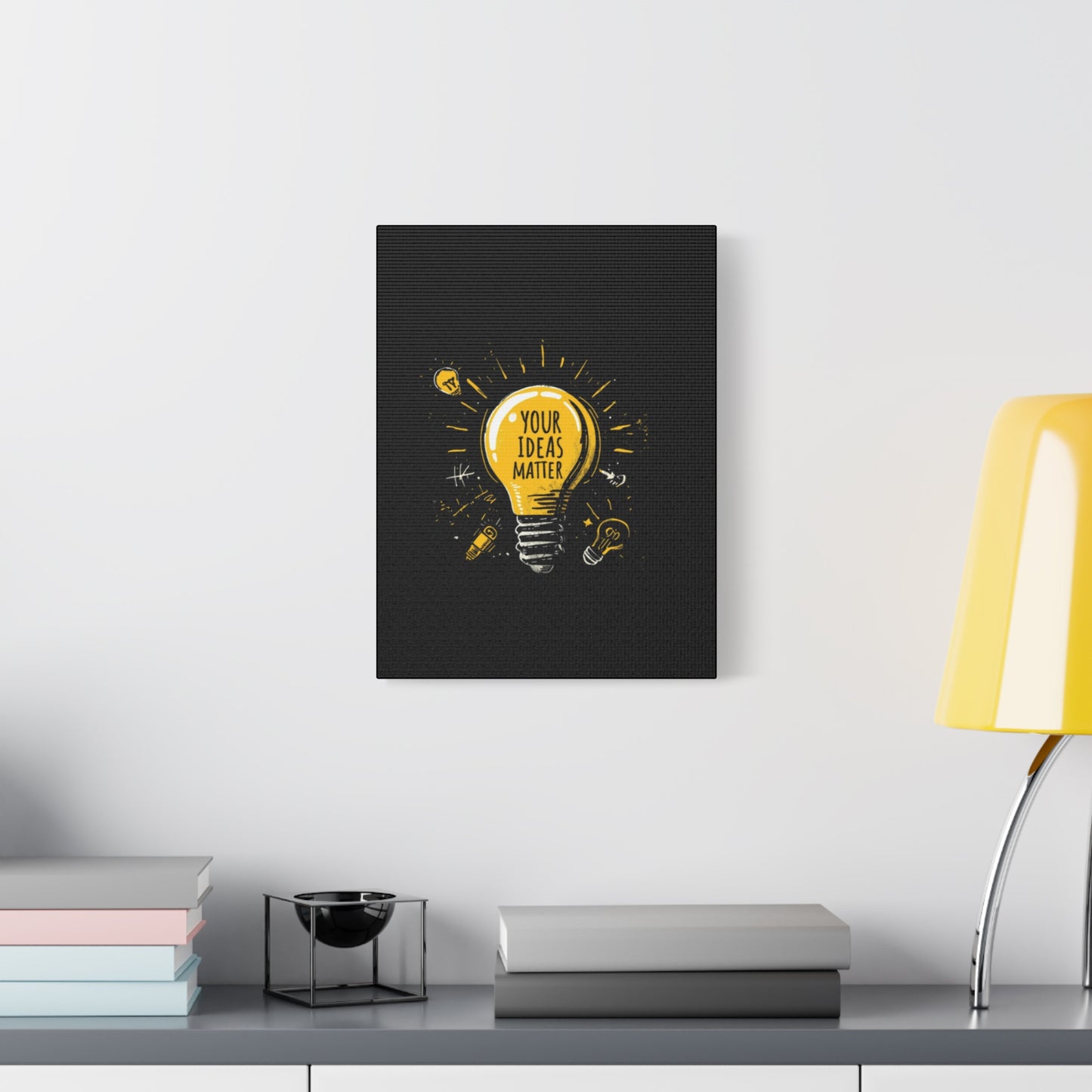 Your Ideas Matter lightbulb Matte Canvas