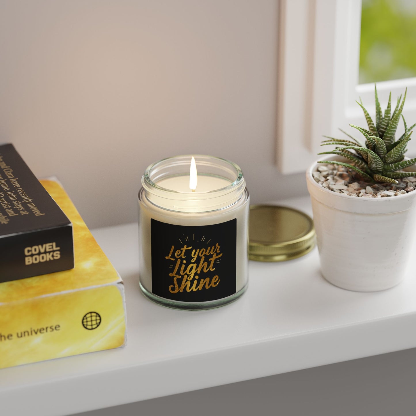 Let Your Light Shine Candle 4oz 9oz | Coconut Apricot Wax Jar