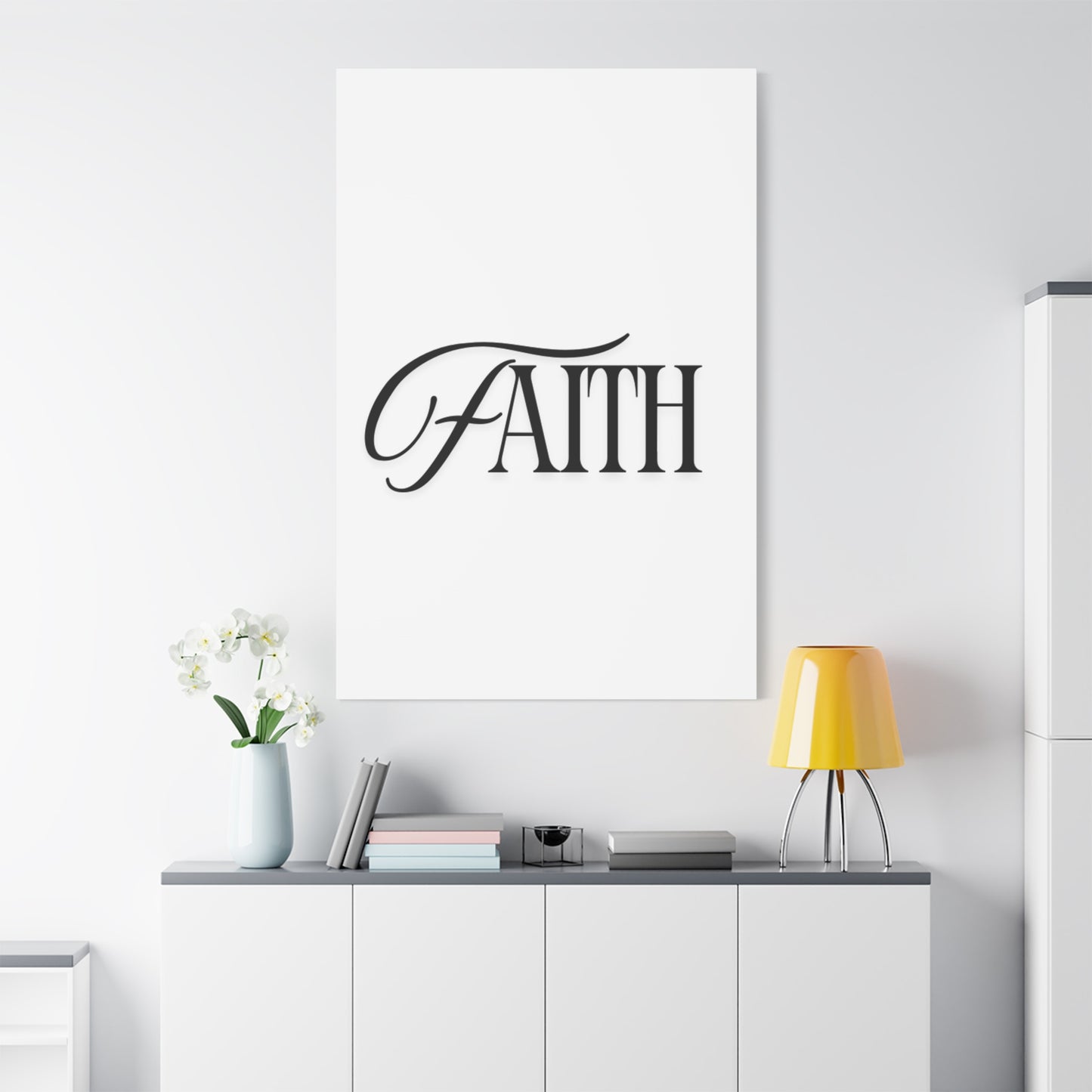 Faith typography wall art Canvas | Matte stretched 1.25"