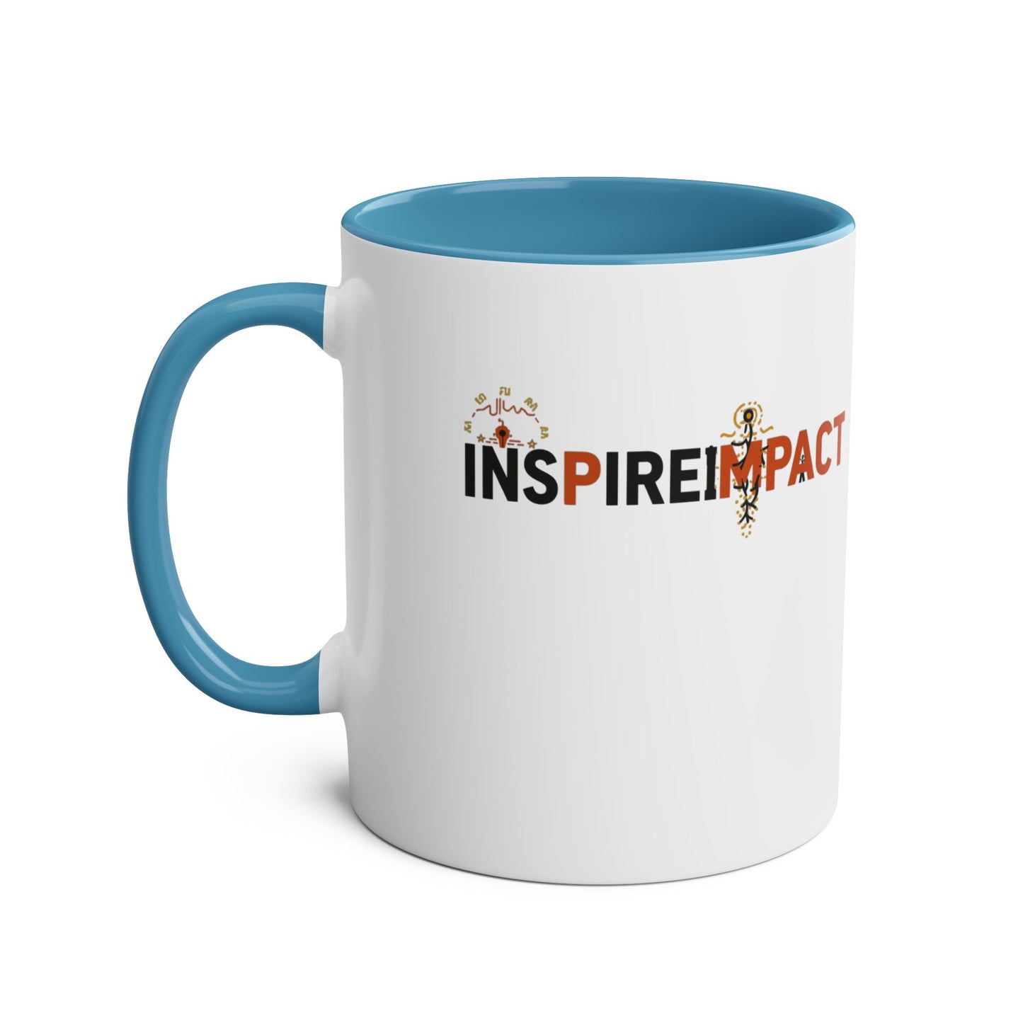 Inspire Impact Mug | Two-Tone 11oz Coffee Mug, Red Interior and Handle