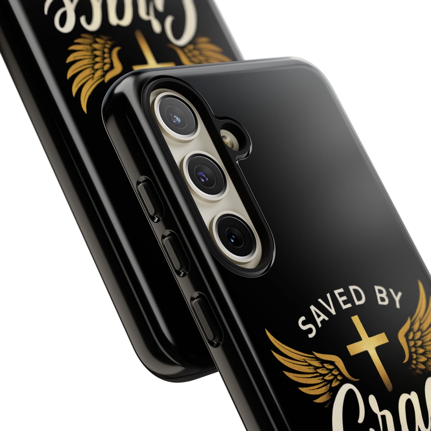 Christian Phone Case - Saved by Grace Design, Unique Gift for Believers, Inspirational Accessory, Stylish Christian Decor