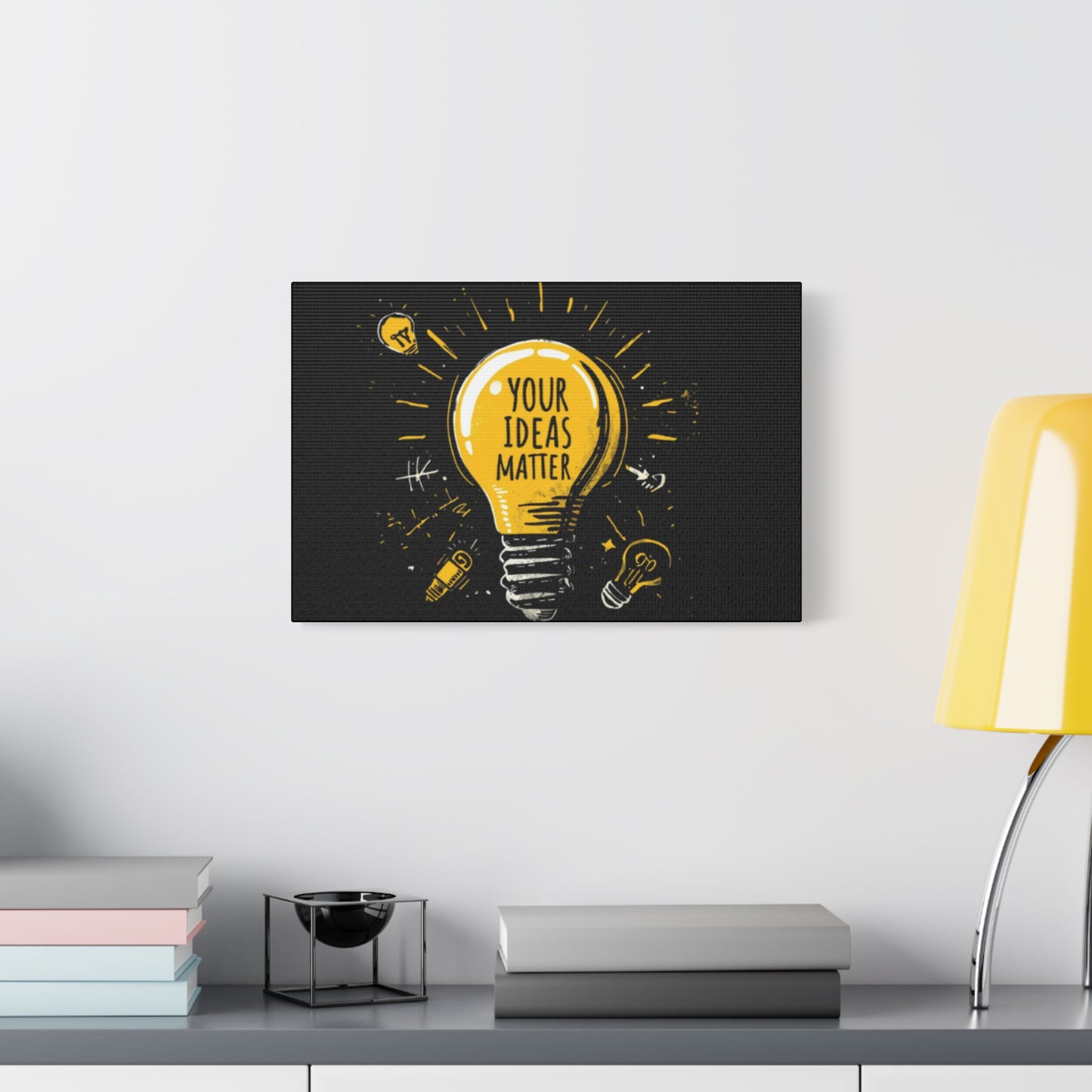 Your Ideas Matter lightbulb Matte Canvas