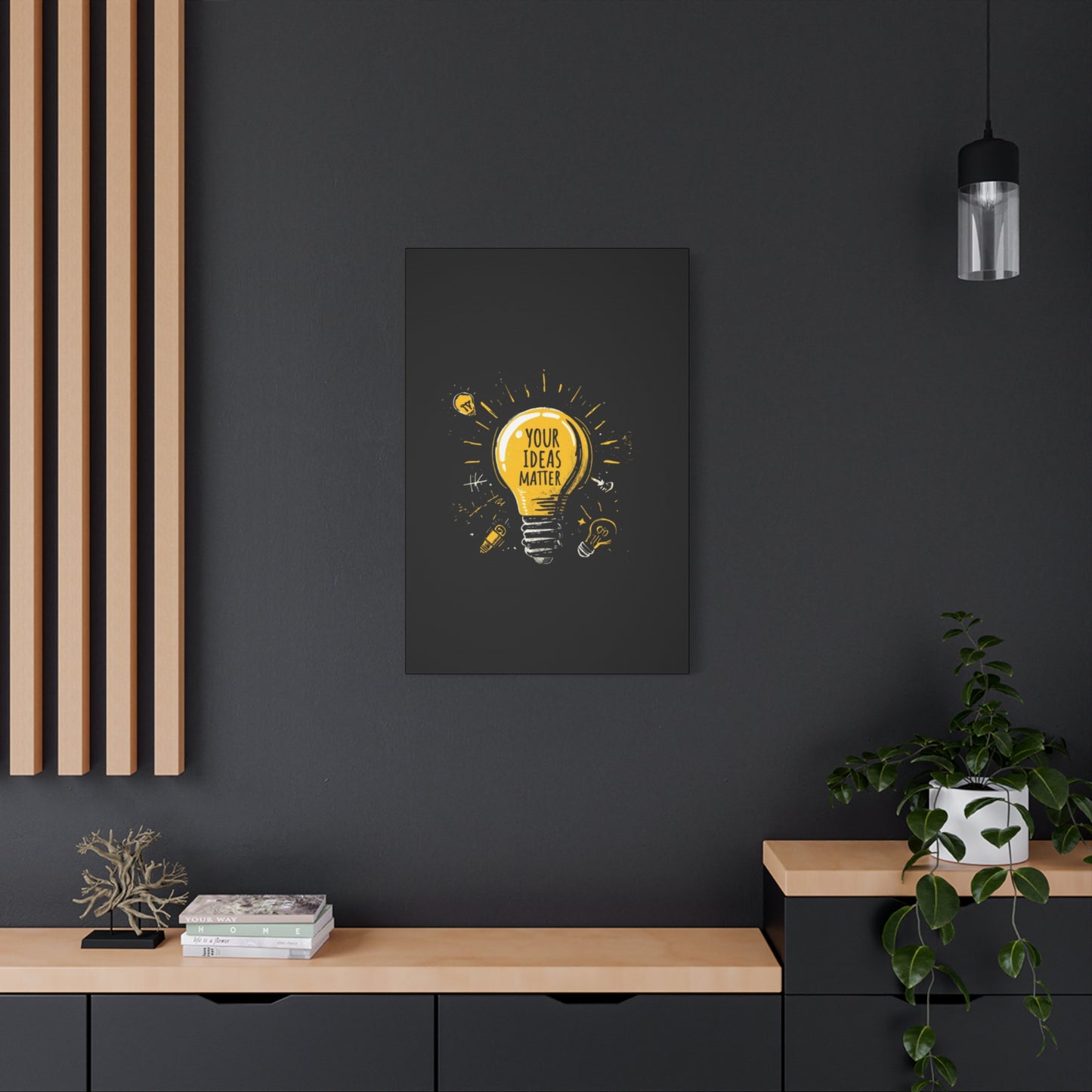 Your Ideas Matter lightbulb Matte Canvas