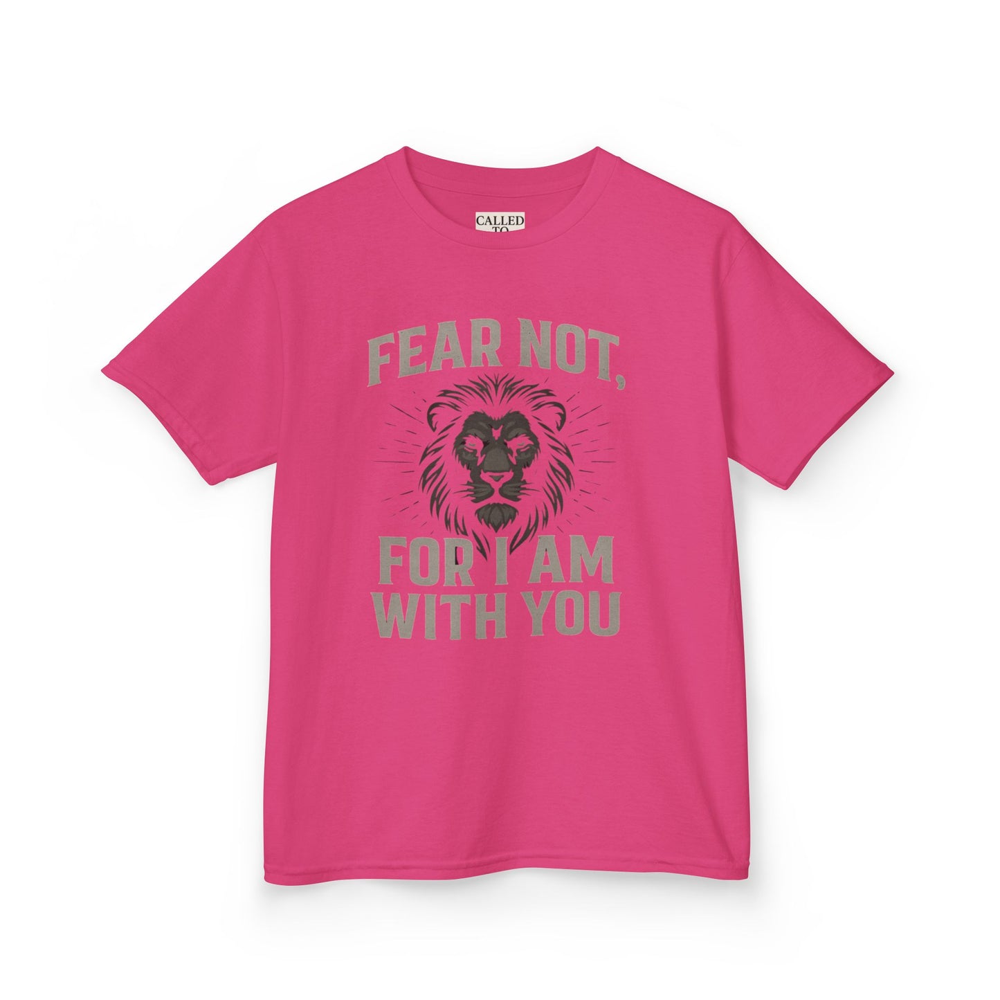 Kids Inspirational Lion Tee - Fear Not Design, Boys Girls Gift, Motivational T-Shirt, Children's Apparel, Faith-Based Clothing