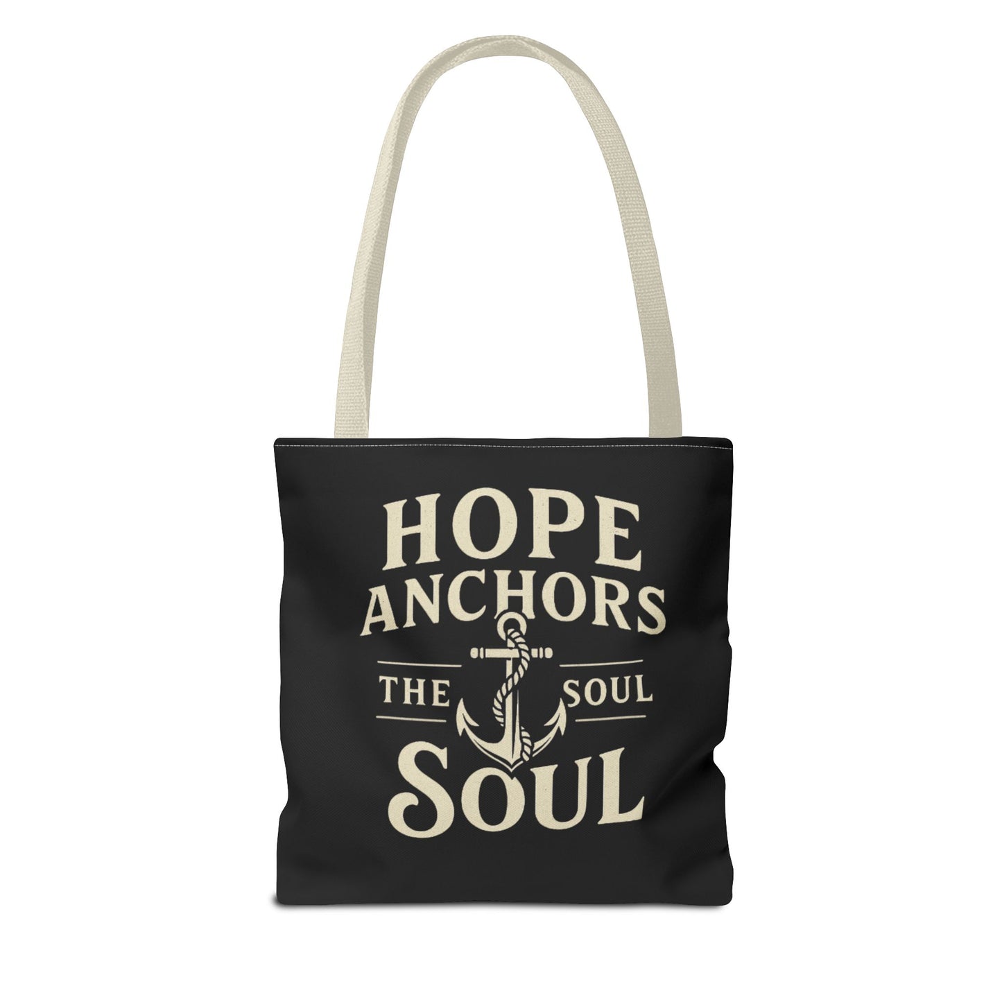 Inspirational Tote Bag - Hope Anchors the Soul, Everyday Use, Beach Bag, Travel Companion