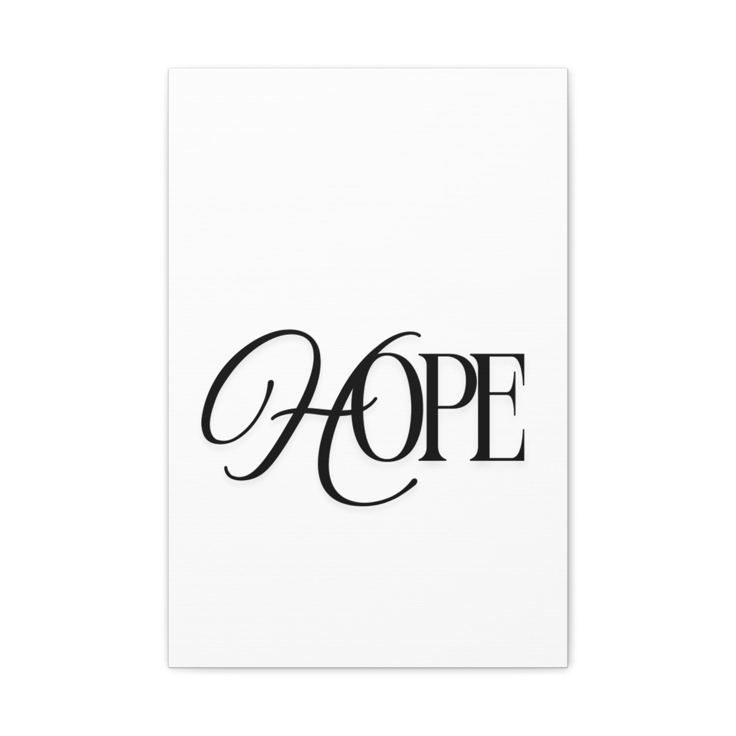 Hope Script Wall Art Canvas | Matte Stretched Canvas