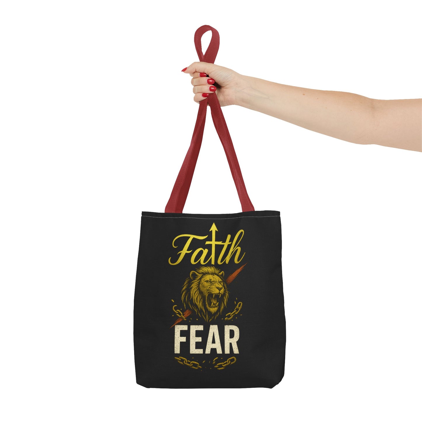 Fearless Faith Tote Bag | Motivational Carryall | Stylish Grocery Bag, Beach Bag, Gift for Friends, Inspirational Accessory