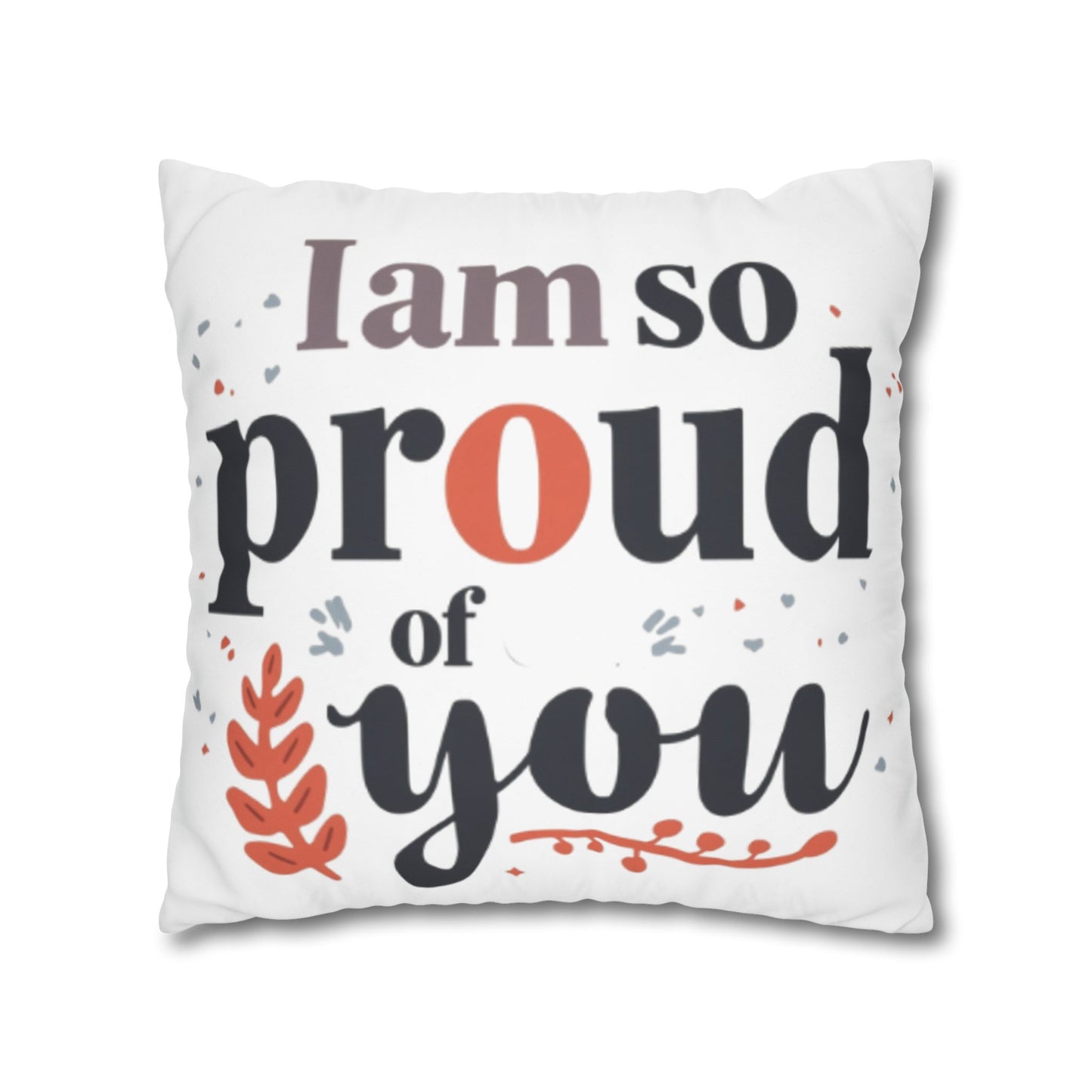 Hand-Lettered Encouragement Square Poly Canvas Pillowcase | Autumn Accents, Double-Sided