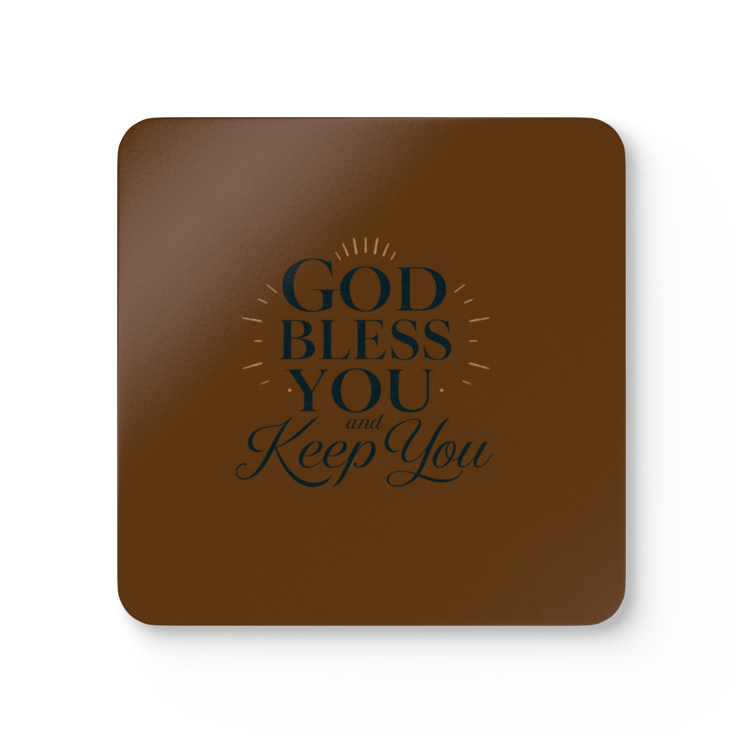 Simple Blessing Coaster Set Corkwood Coaster Set | 4-Pack Glossy MDF Squares