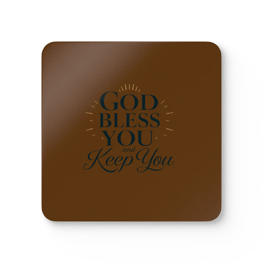 Simple Blessing Coaster Set Corkwood Coaster Set | 4-Pack Glossy MDF Squares