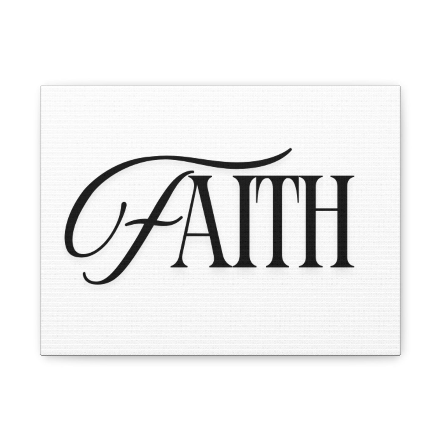Faith typography wall art Canvas | Matte stretched 1.25"