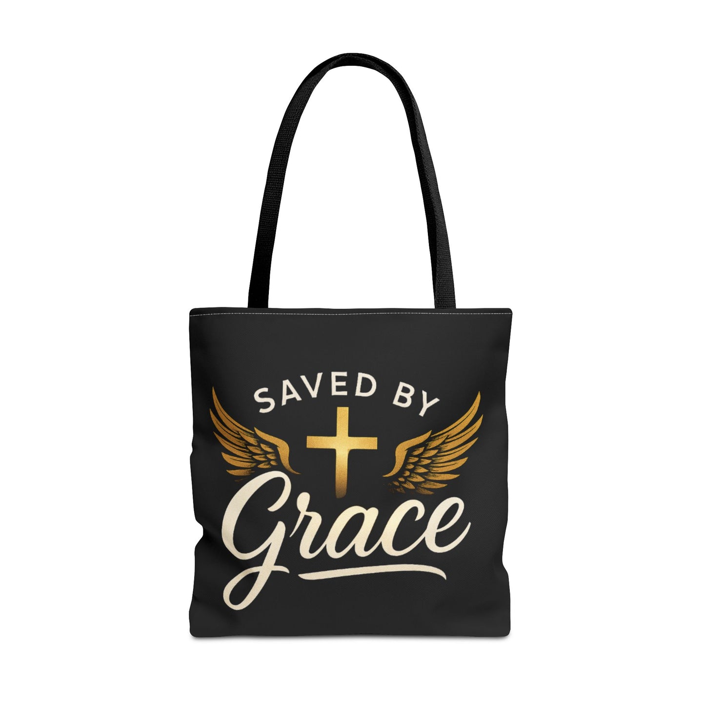 Saved by Grace Tote Bag | Inspirational Christian Gift for Faith, Spiritual Journey, Church Events, Everyday Use, Stylish Carryall