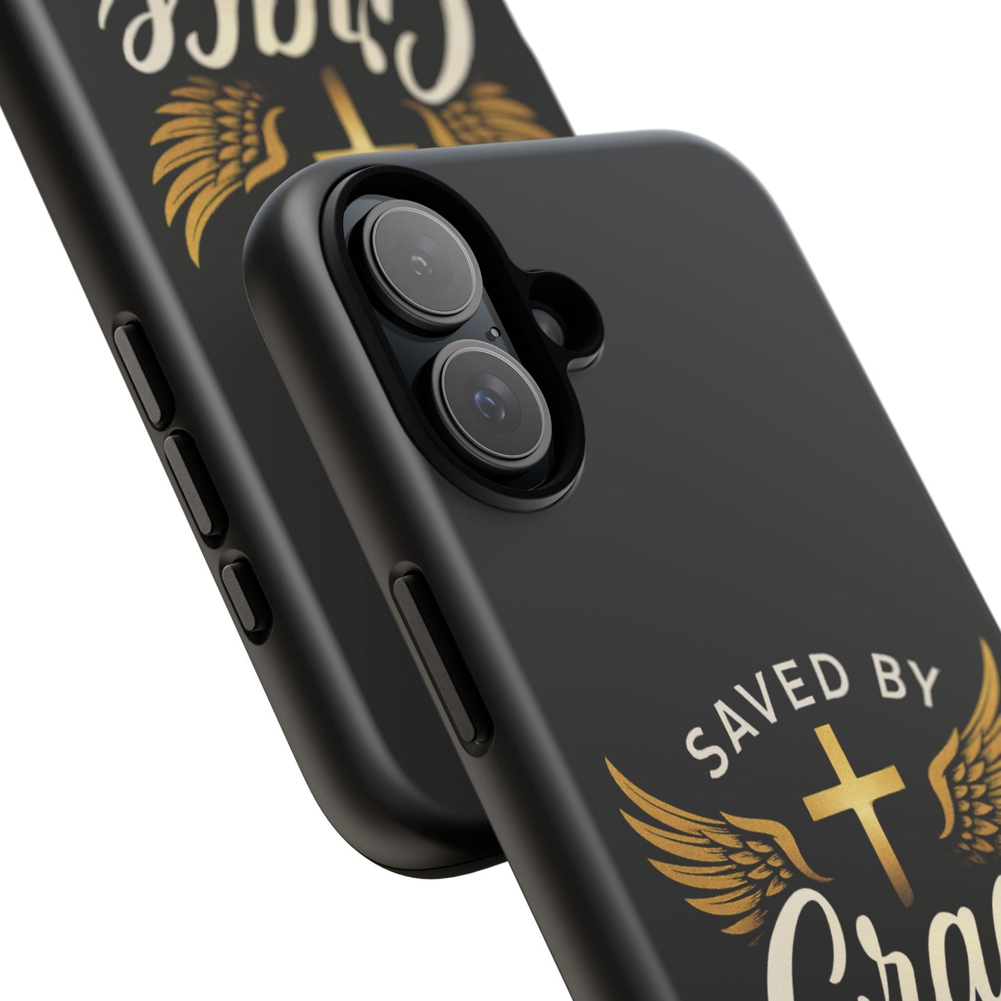 Christian Phone Case - Saved by Grace Design, Unique Gift for Believers, Inspirational Accessory, Stylish Christian Decor