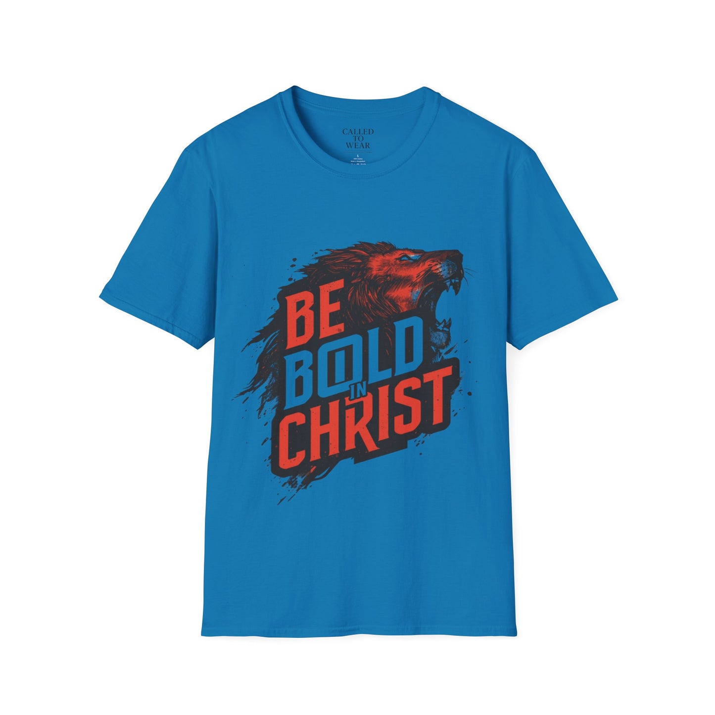 Be Bold in Christ Wolf Graphic T-Shirt | Faith Statement Tee