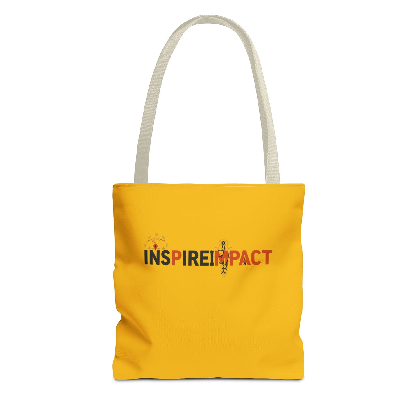 Inspire Impact typography tote bag | motivational slogan tote