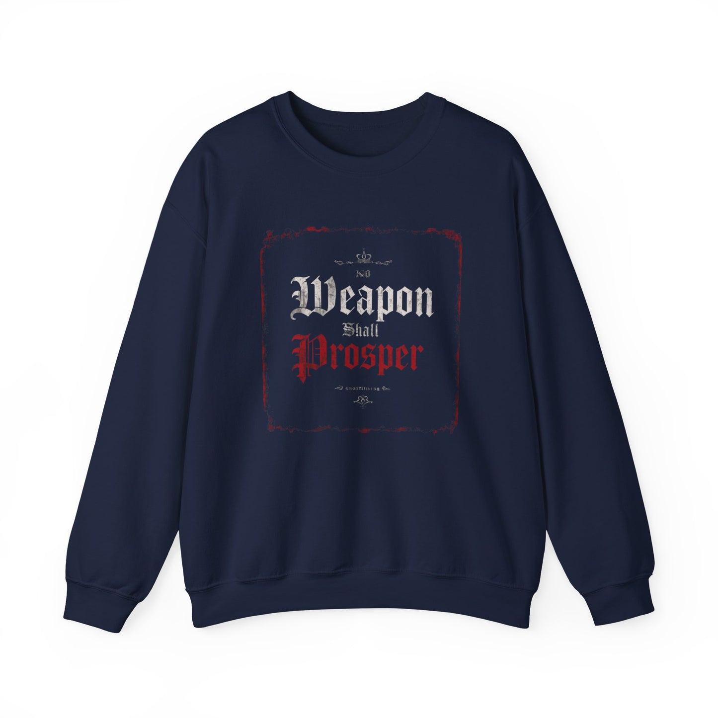 Vintage Faded Print Crewneck Sweatshirt | Midweight 50/50 Cotton-Poly