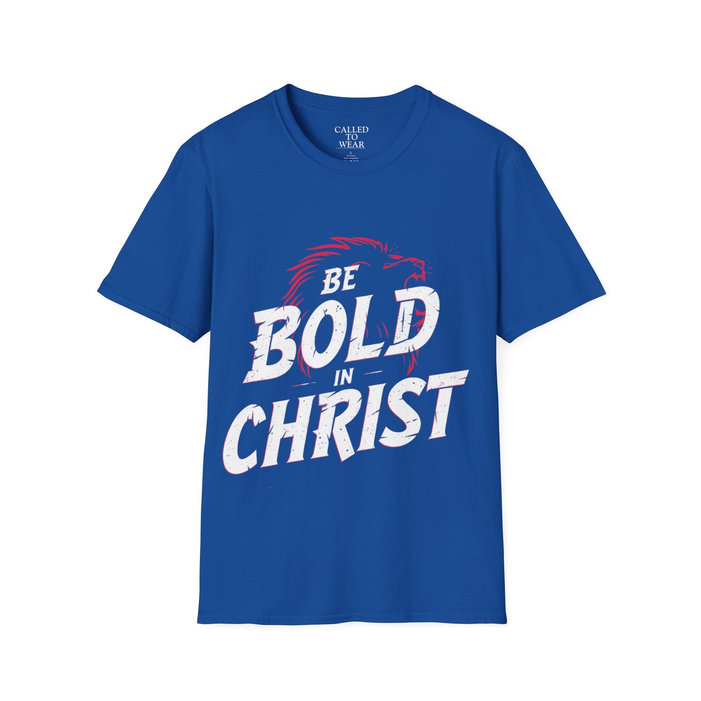 Be Bold in Christ T-Shirt | Christian Faith Tee, Lion Silhouette Typography