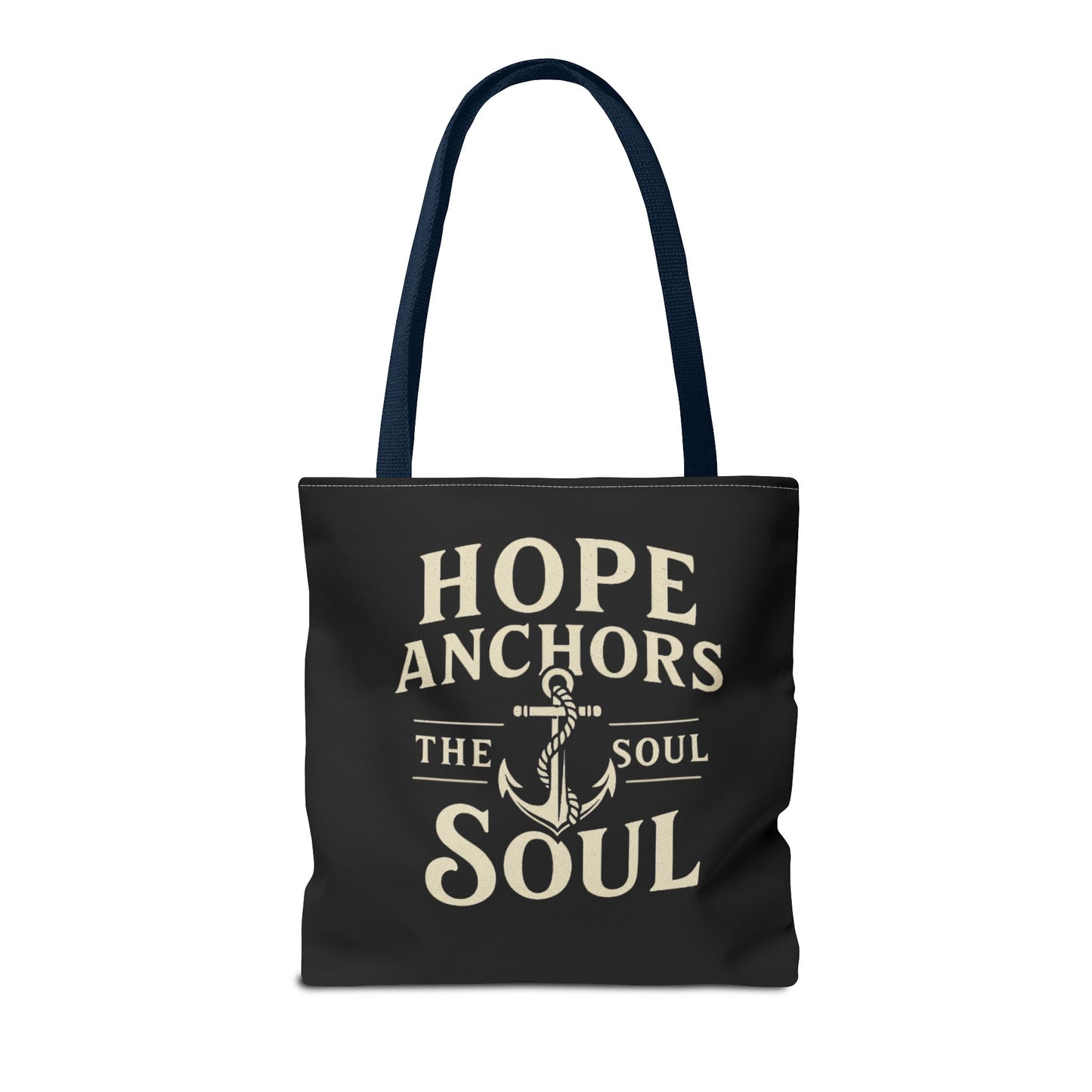 Inspirational Tote Bag - Hope Anchors the Soul, Everyday Use, Beach Bag, Travel Companion