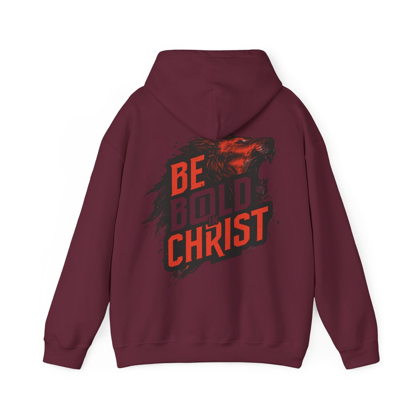 Be Bold in Christ Bear Graphic Hoodie | Faith Roaring Bear Sweatshirt