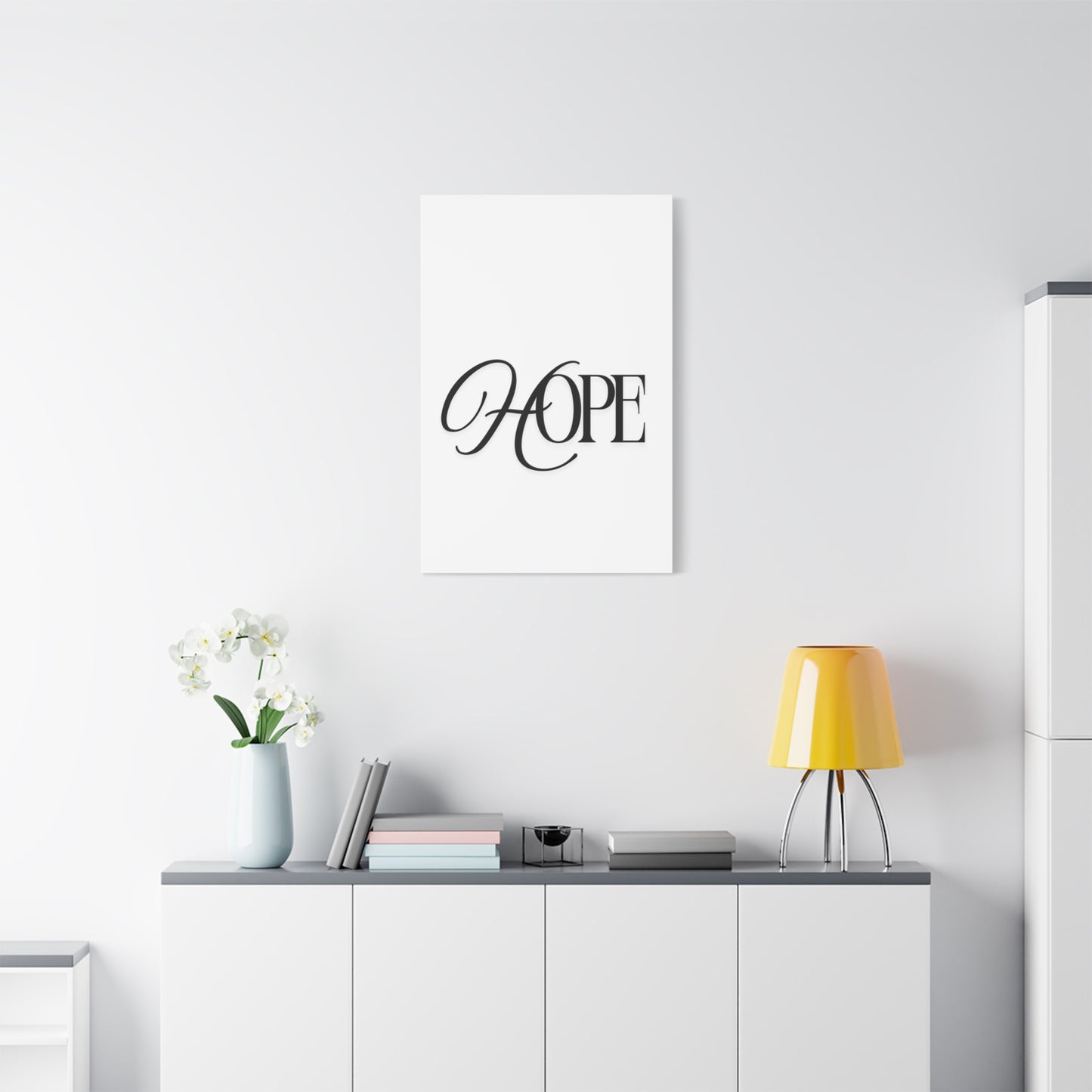 Hope Script Wall Art Canvas | Matte Stretched Canvas