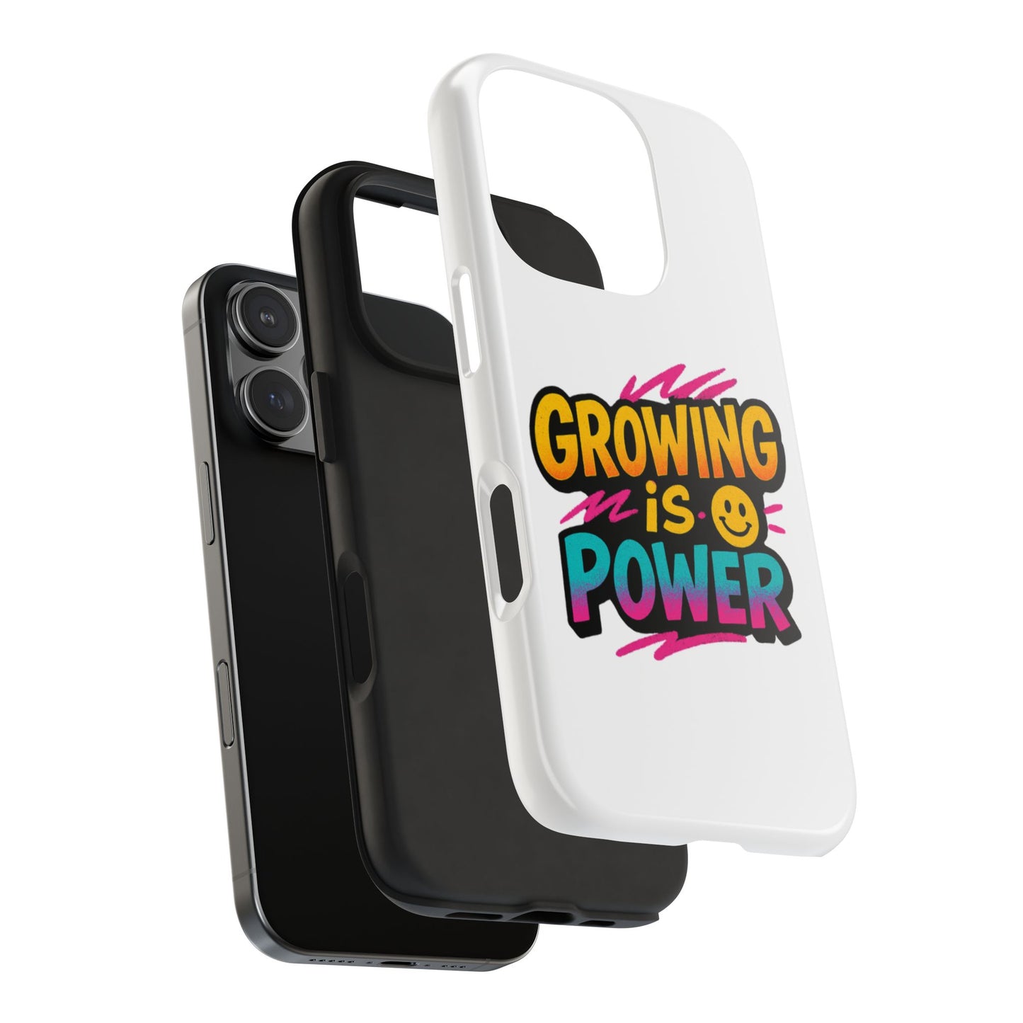 Empowering Tough Phone Case - 'Growing is Power' - Motivational Gifts, Unique Phone Accessories, Phone Protector, Gift for Teens