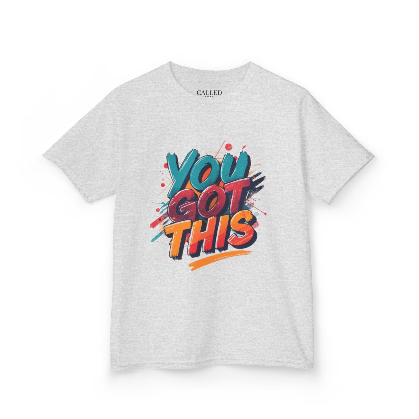 You Got This Kids Tee | Colorful Hand-Lettered Brush Script, Paint Splatters