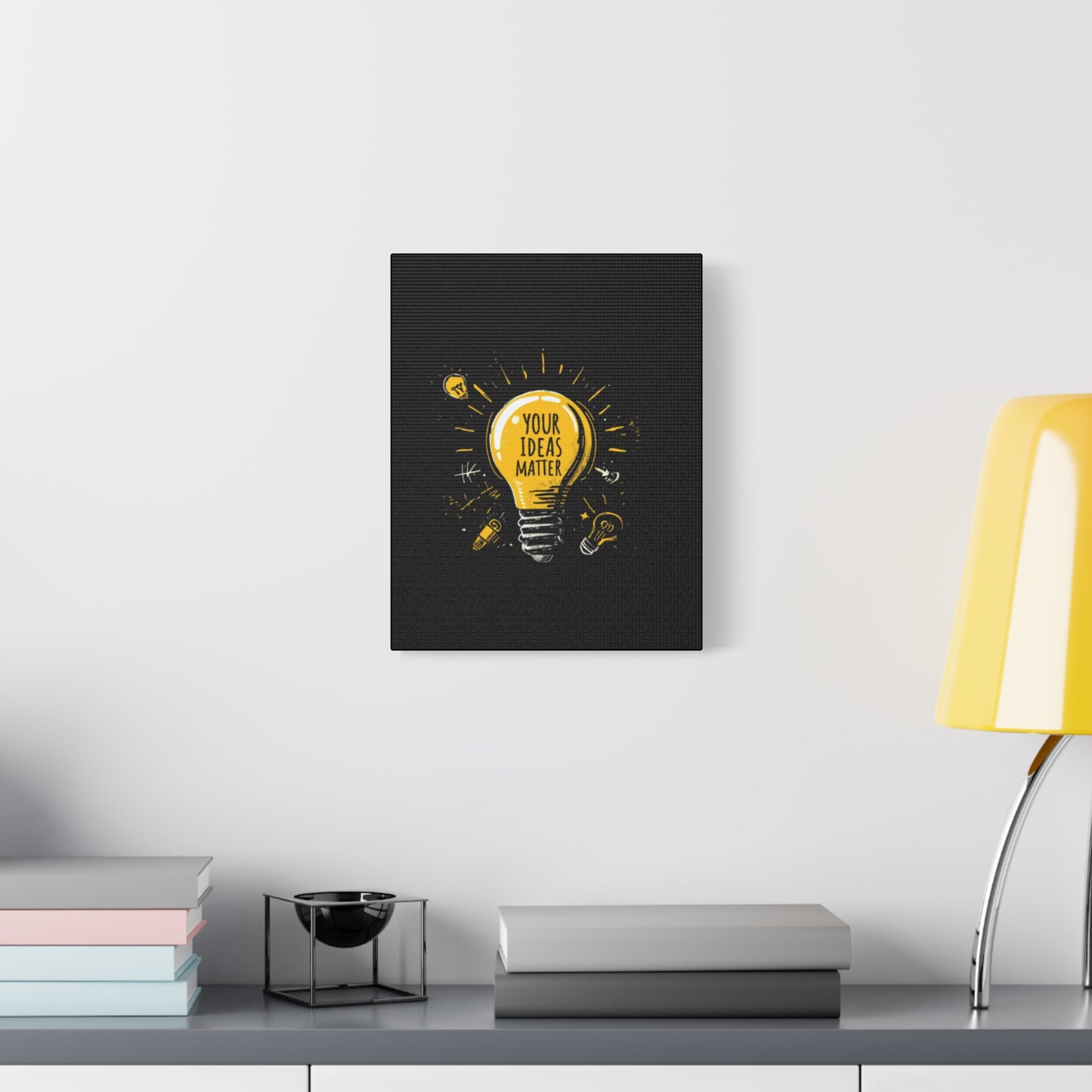 Your Ideas Matter lightbulb Matte Canvas