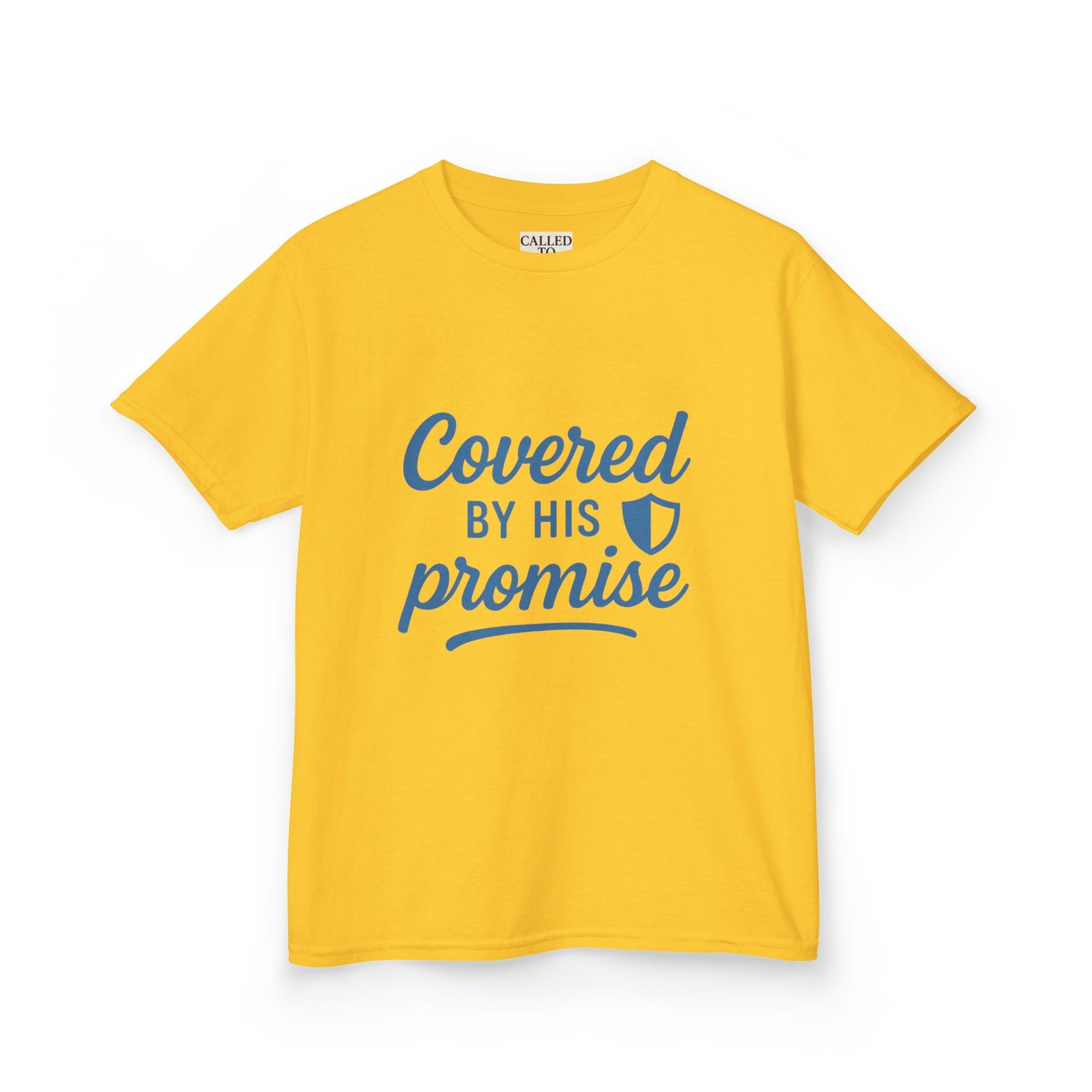 Inspirational Kids Tee - Covered by His Promise, Faith-Based Christian Shirt
