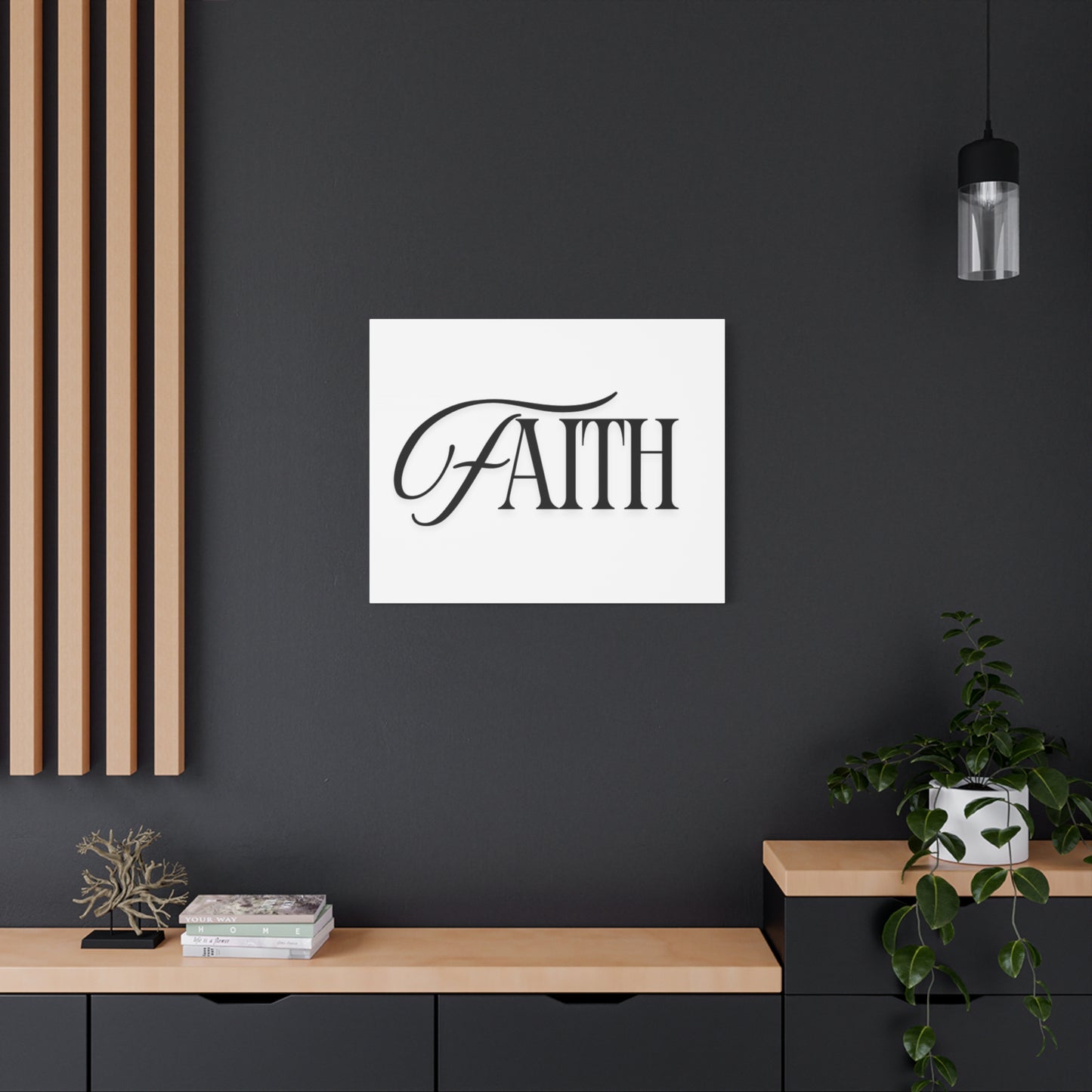 Faith typography wall art Canvas | Matte stretched 1.25"