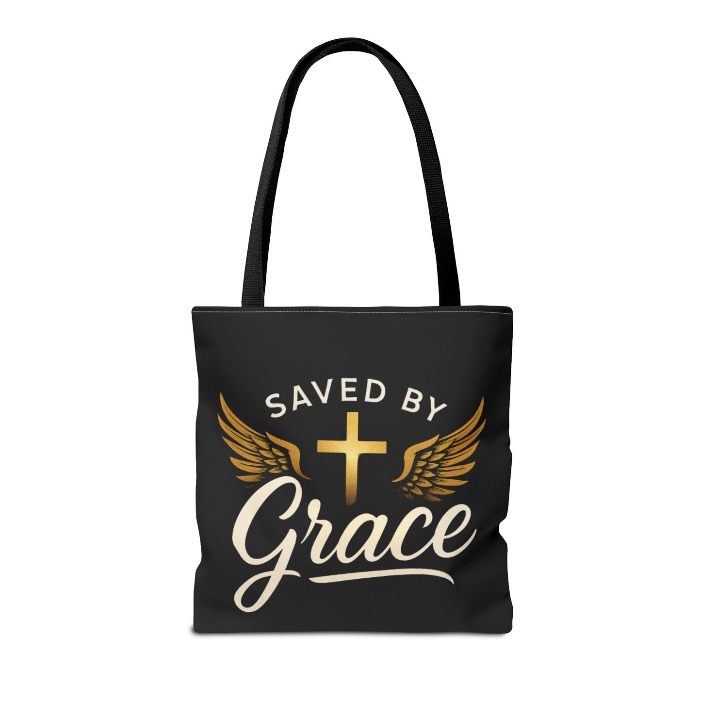 Saved by Grace Tote Bag | Inspirational Christian Gift for Faith, Spiritual Journey, Church Events, Everyday Use, Stylish Carryall