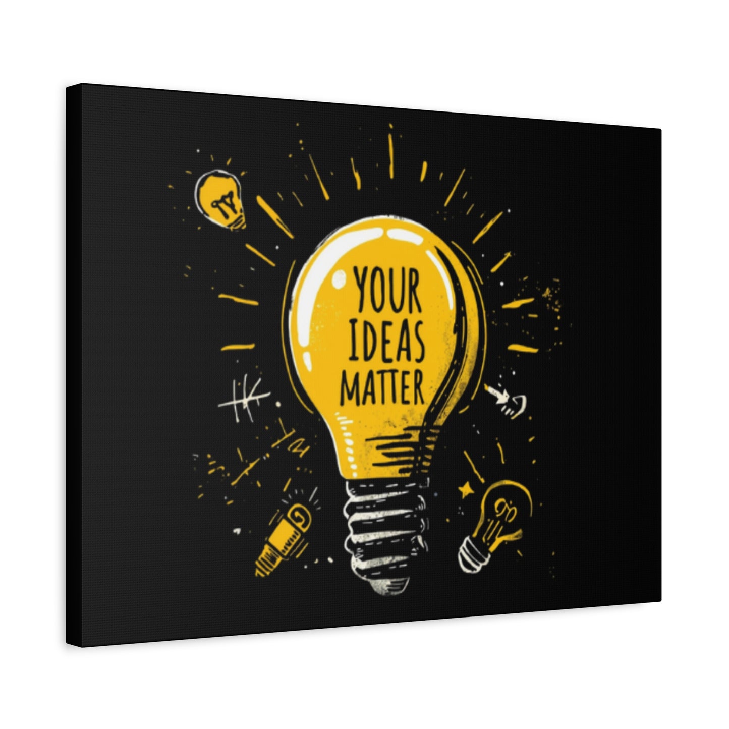 Your Ideas Matter lightbulb Matte Canvas