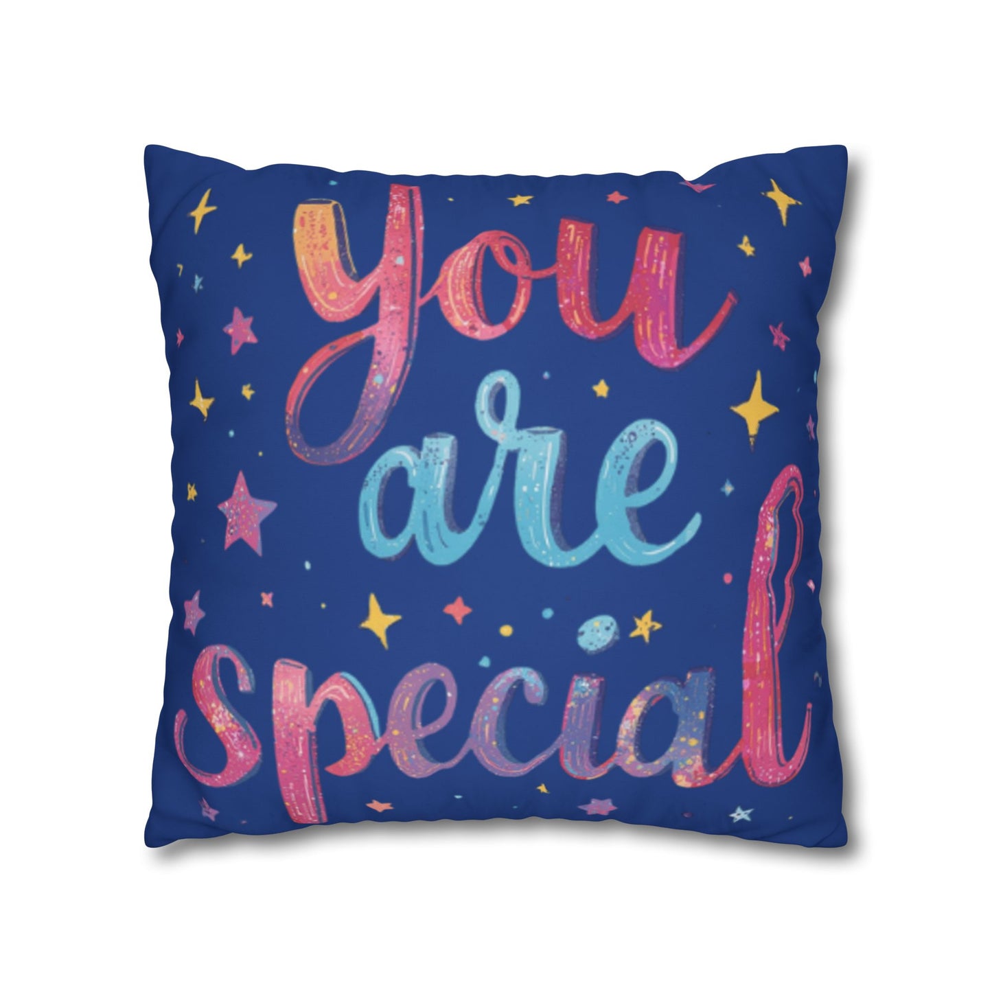 You Are Special Pillowcase | Square Poly Canvas Pillowcase, Inspirational Typography