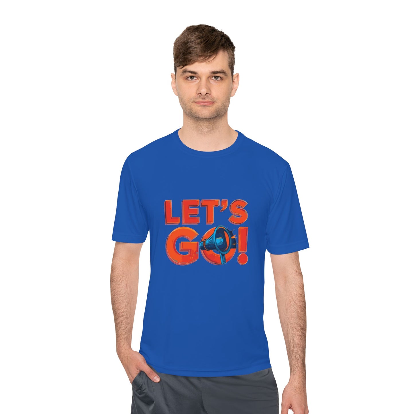 LET'S GO! Momentum Graphic Tee | Lightweight Polyester Athletic Shirt