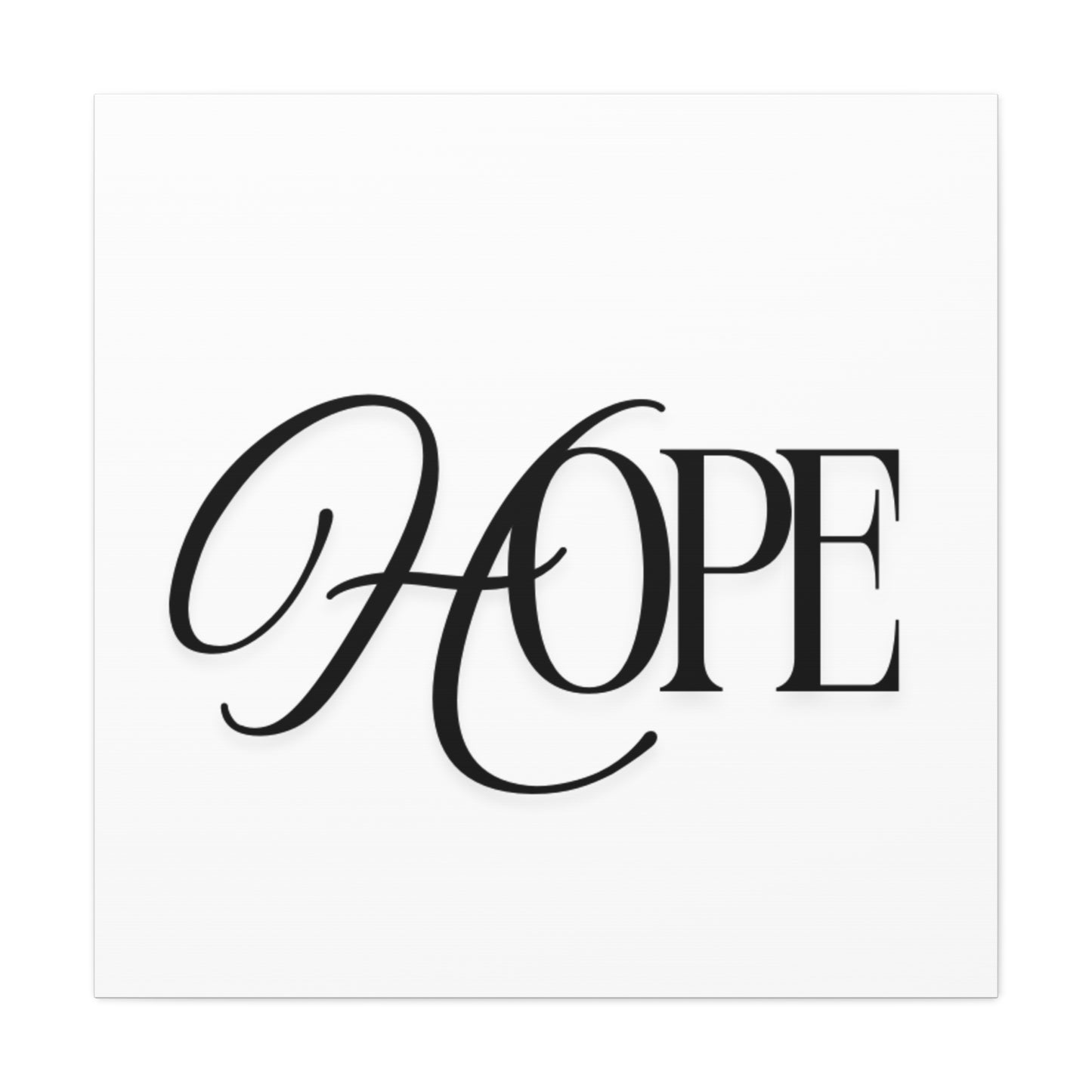 Hope Script Wall Art Canvas | Matte Stretched Canvas