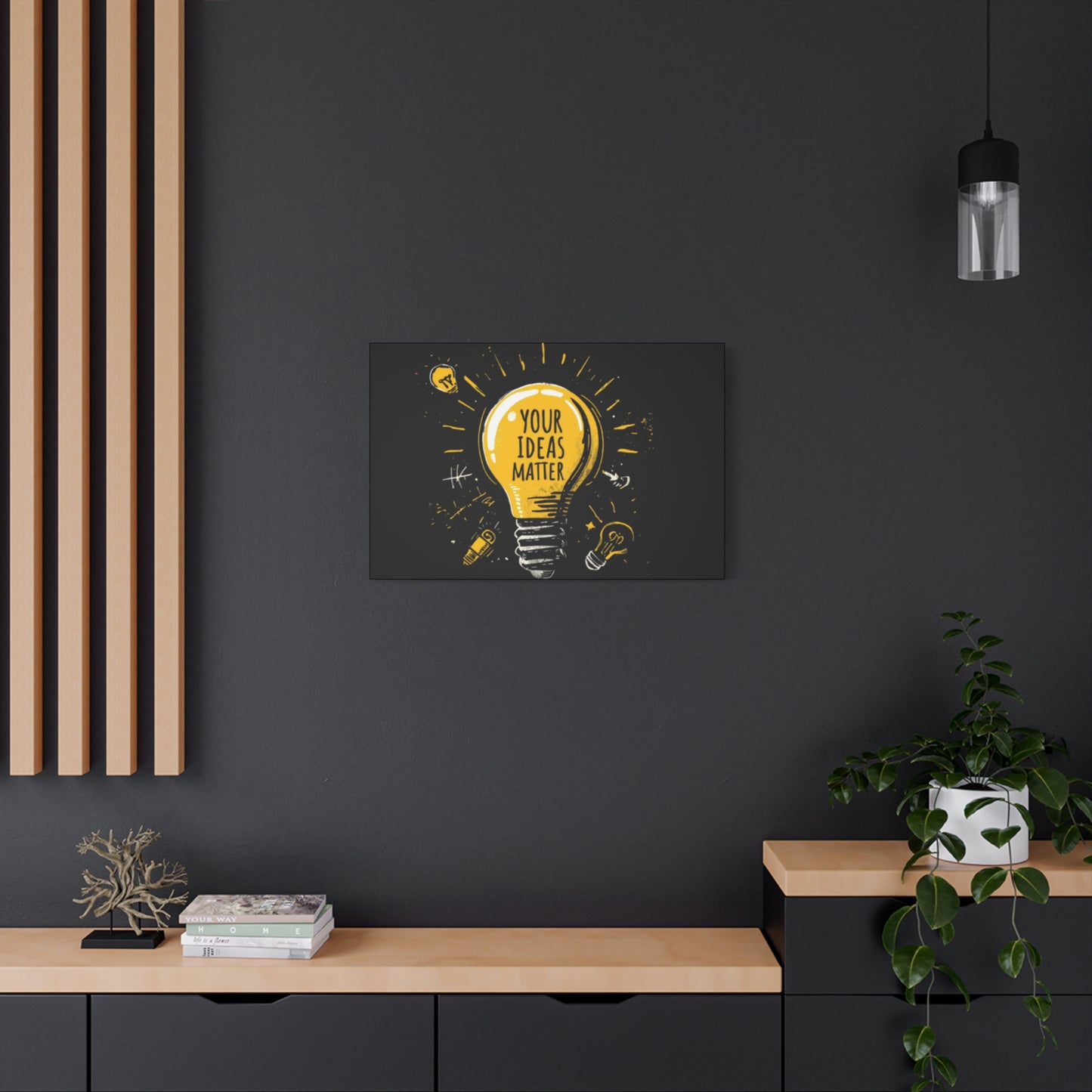 Your Ideas Matter lightbulb Matte Canvas