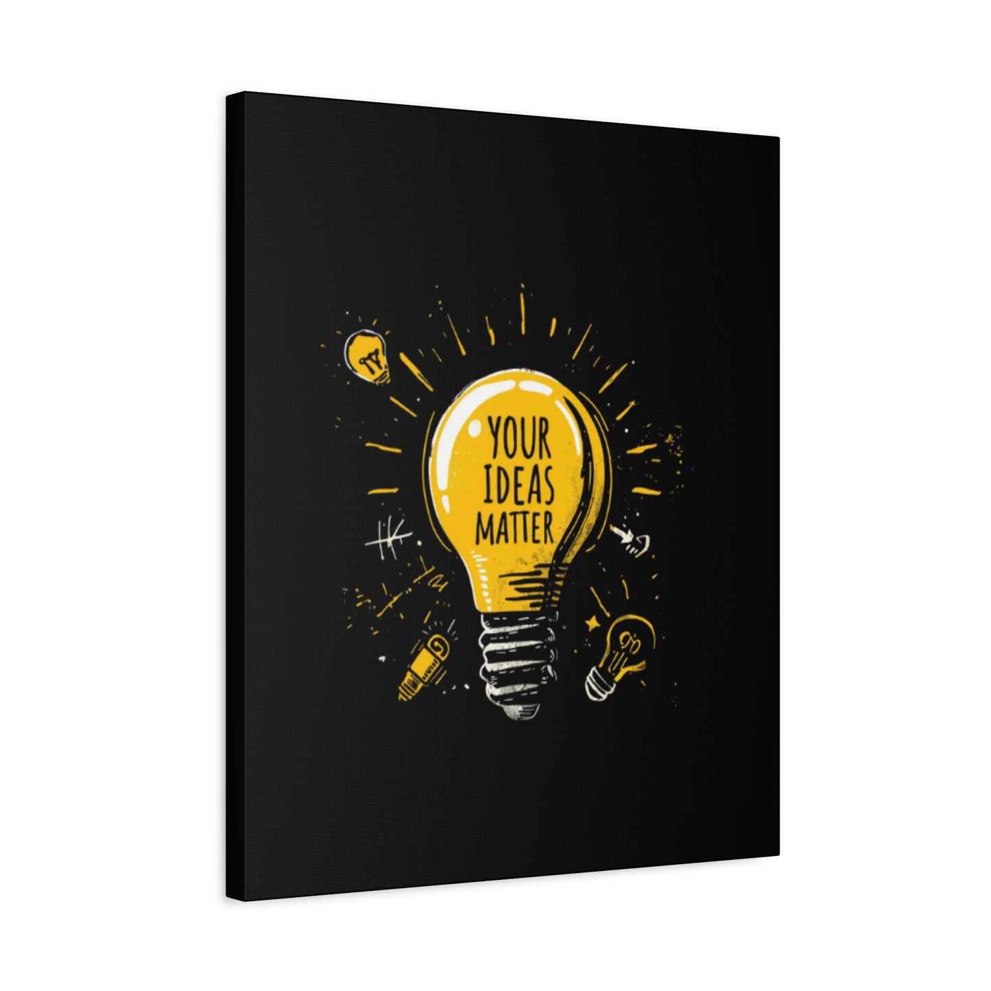 Your Ideas Matter lightbulb Matte Canvas