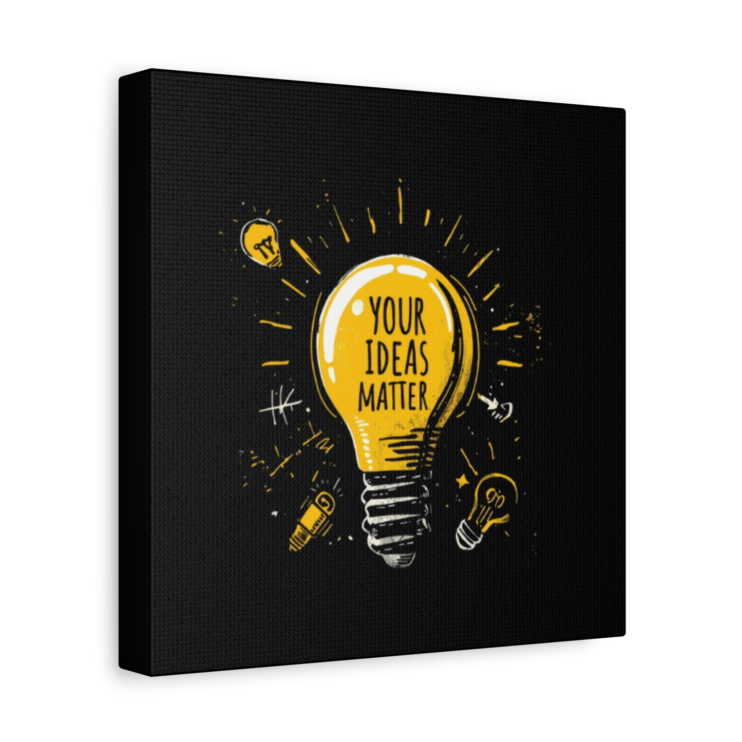 Your Ideas Matter lightbulb Matte Canvas