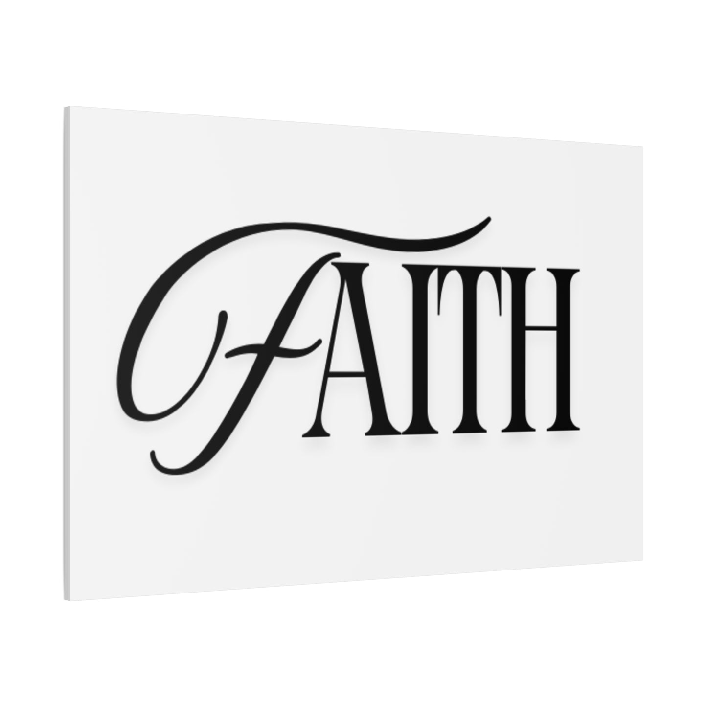 Faith typography wall art Canvas | Matte stretched 1.25"