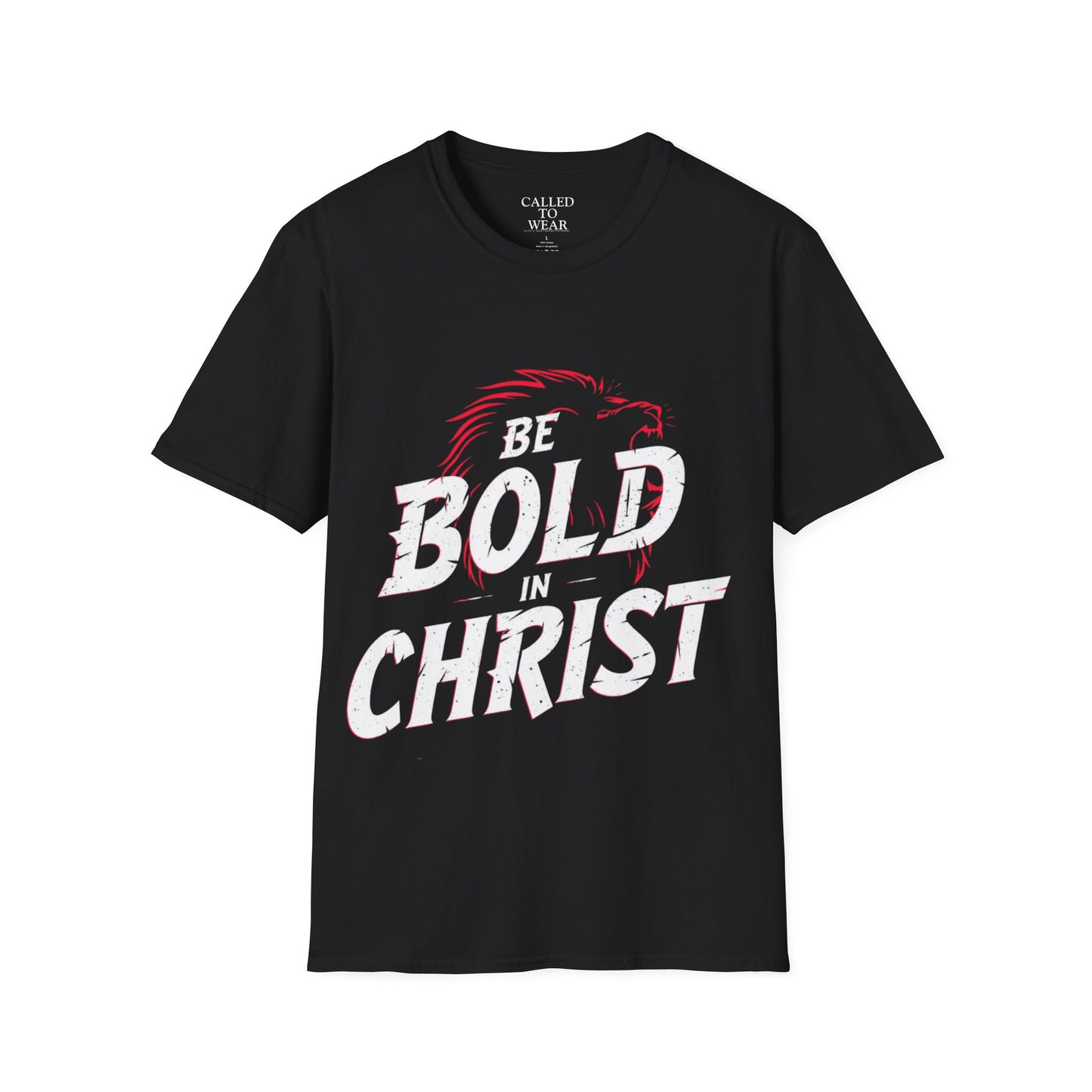 Be Bold in Christ T-Shirt | Christian Faith Tee, Lion Silhouette Typography