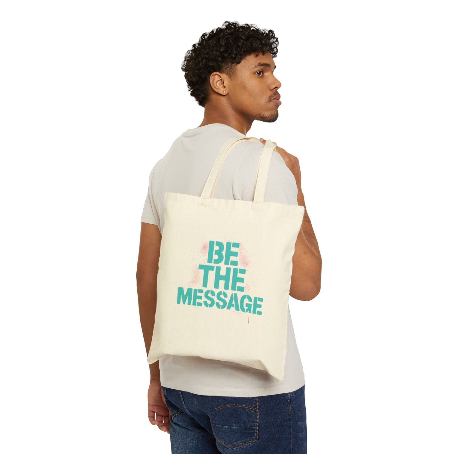 Inspirational Cotton Canvas Tote Bag - Eco-Friendly, Reusable Shopping Bag, Gym Bag, Beach Bag, Gift for Her