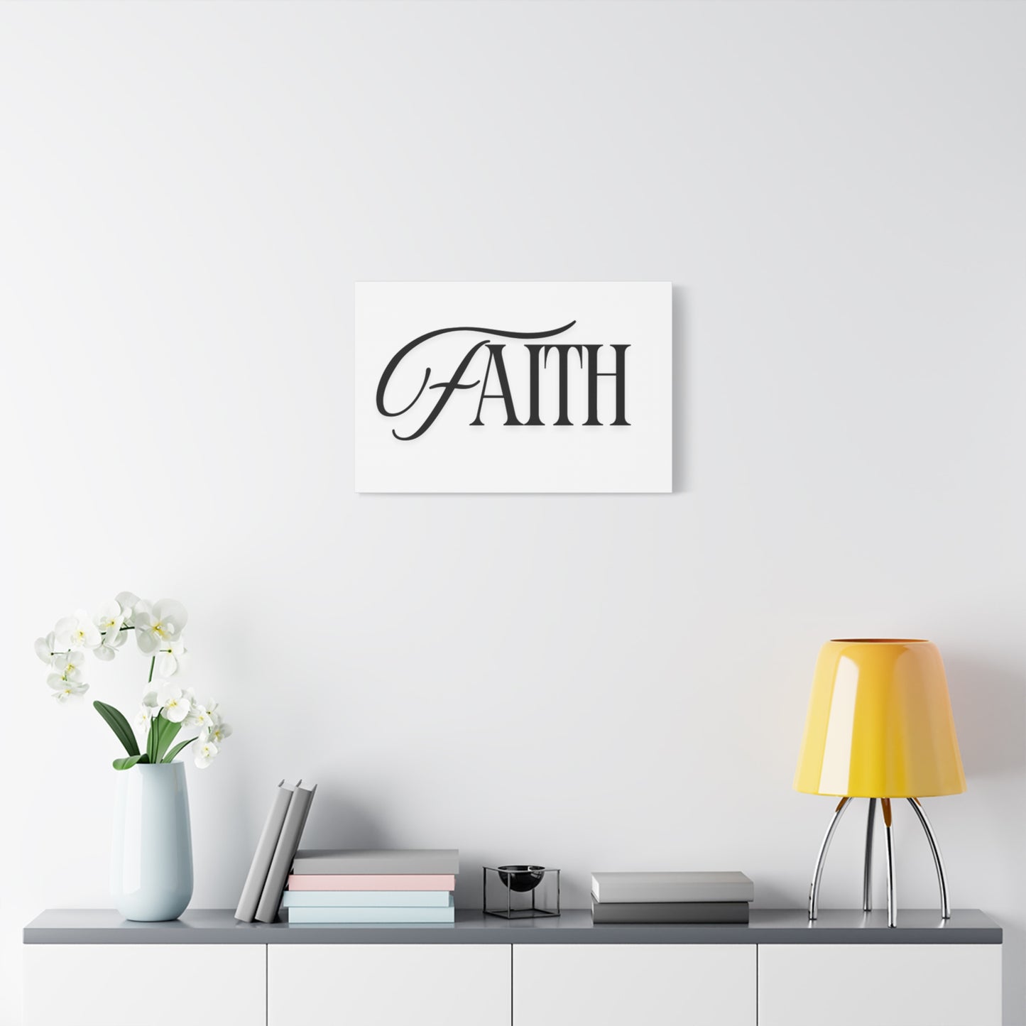 Faith typography wall art Canvas | Matte stretched 1.25"