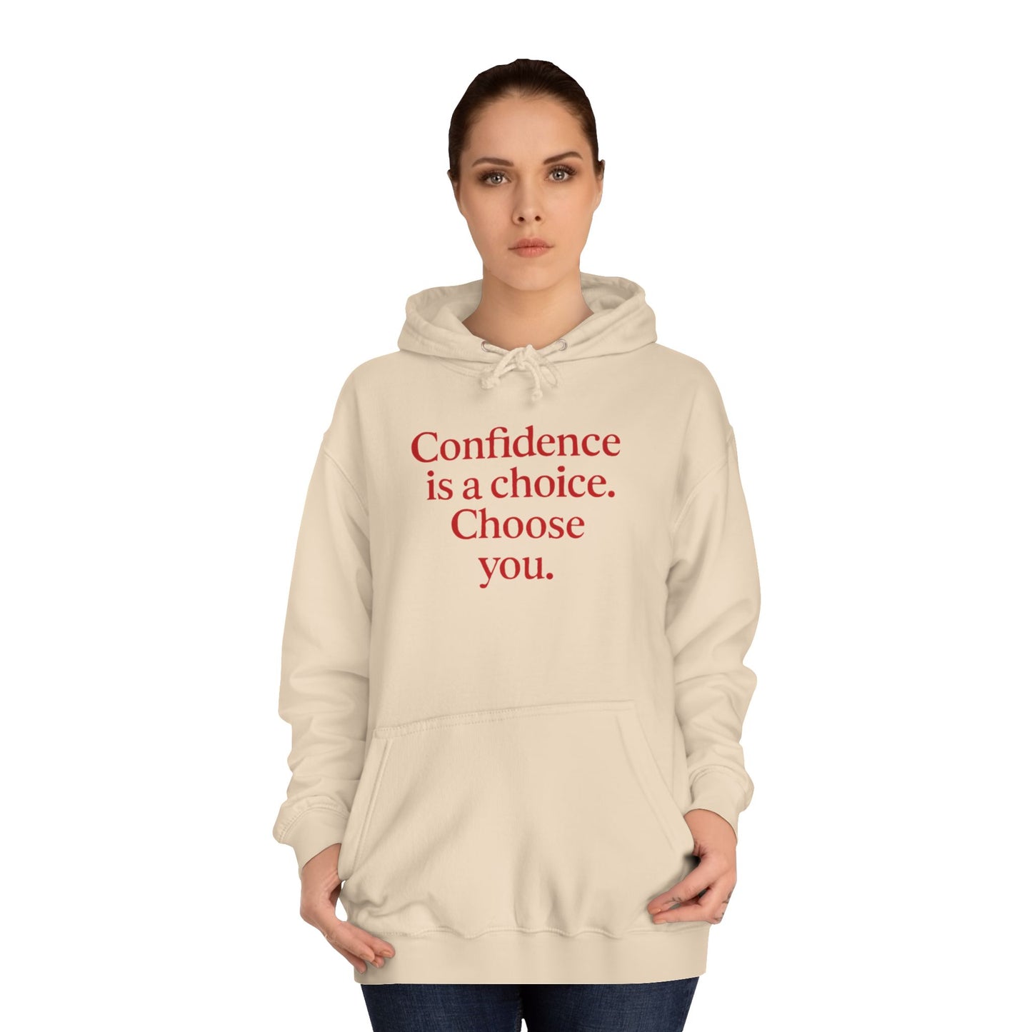 Confidence Choice Unisex College Hoodie - Inspirational Gift, Motivational Apparel, College Student Fashion, Cozy Sweatshirt, [...]