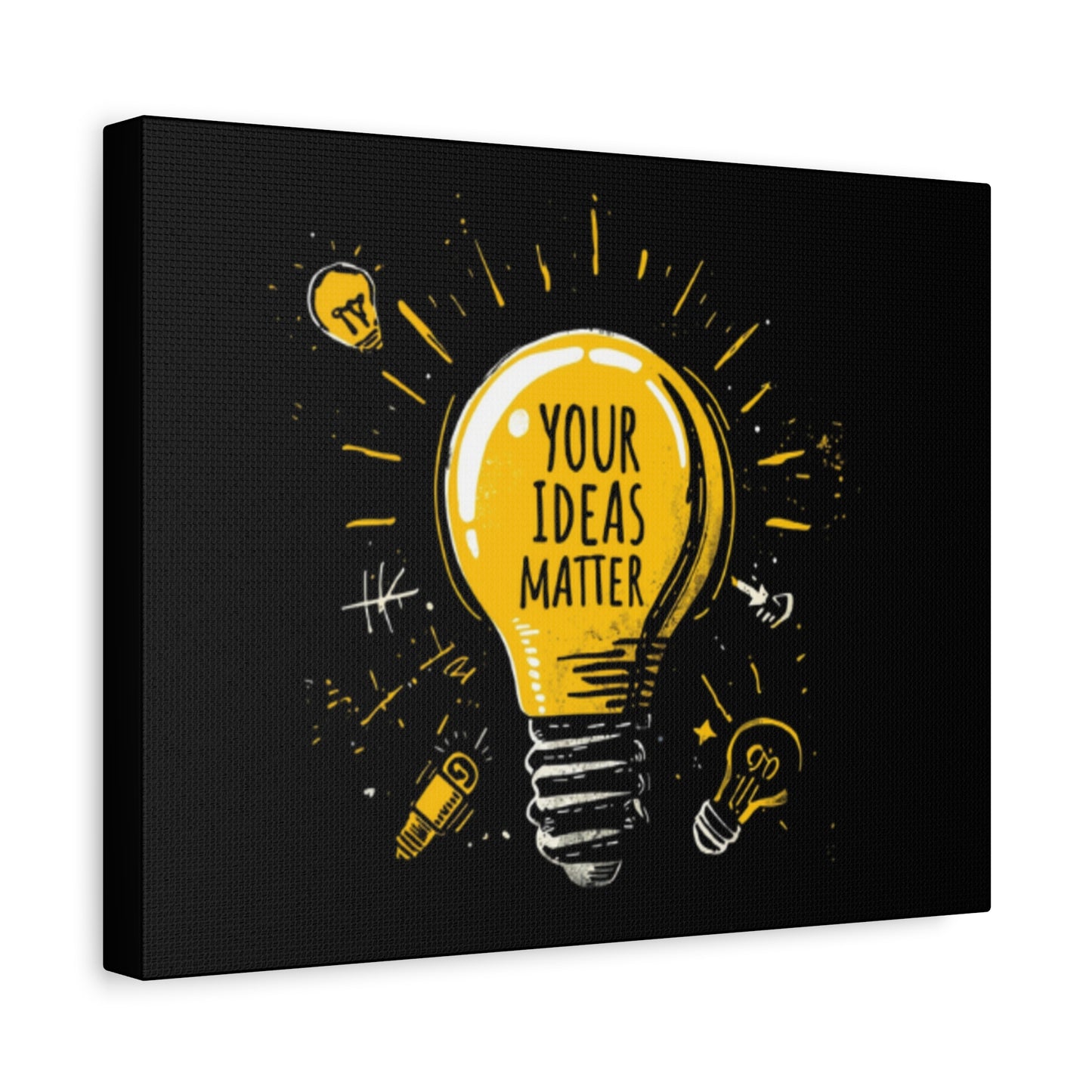 Your Ideas Matter lightbulb Matte Canvas