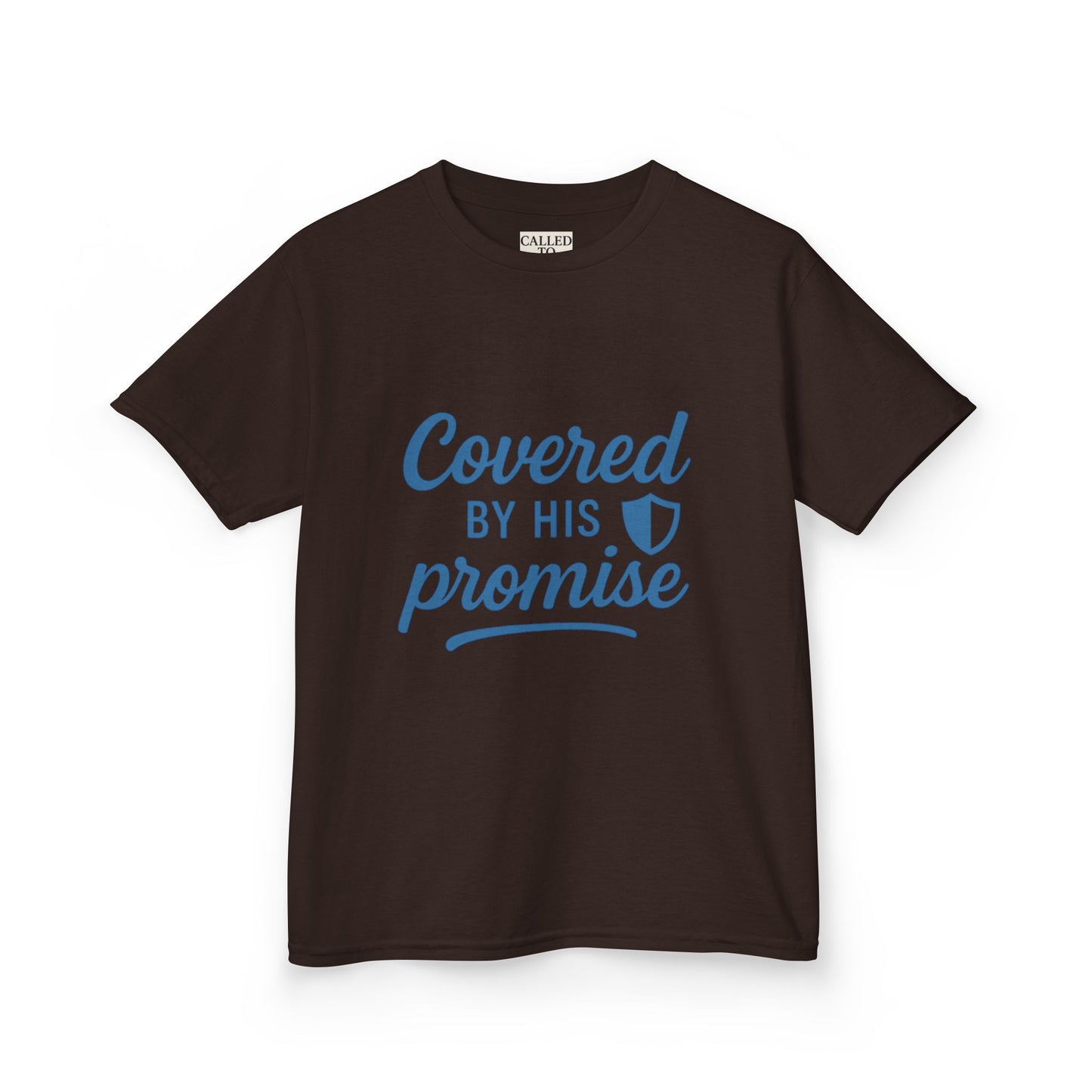 Inspirational Kids Tee - Covered by His Promise, Faith-Based Christian Shirt